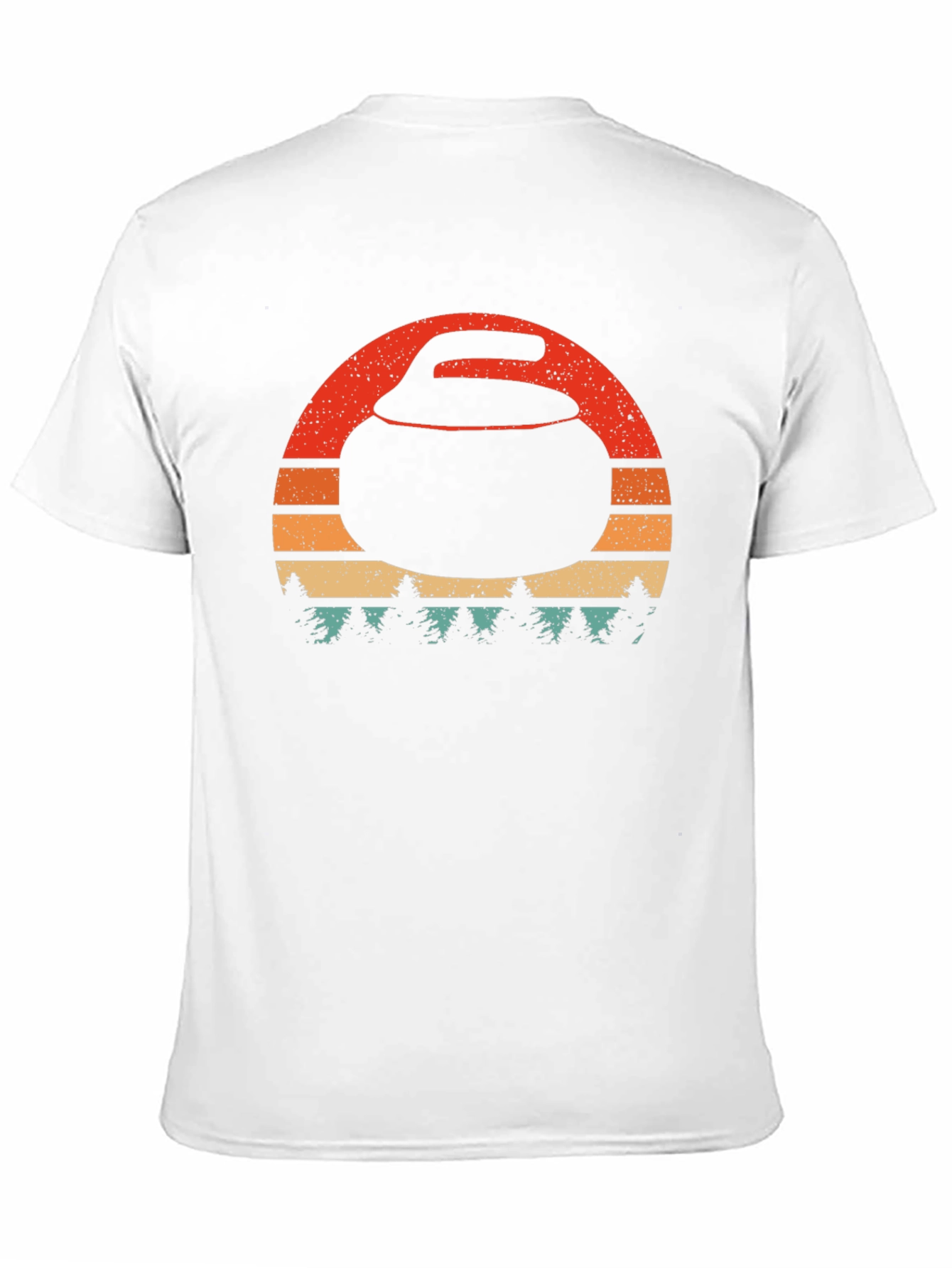Retro Curling Stone Graphic Tee