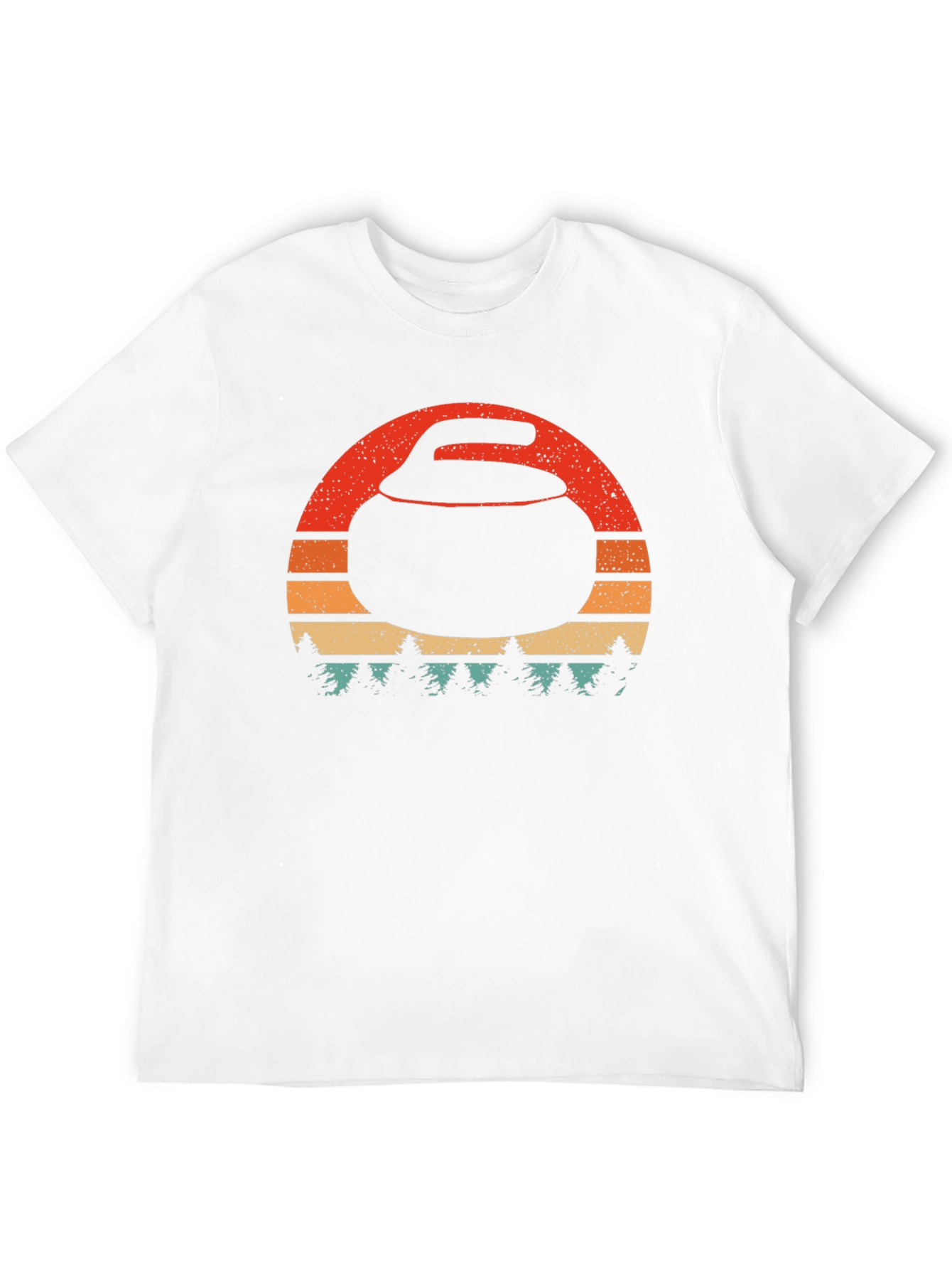 Retro Curling Stone Graphic Tee