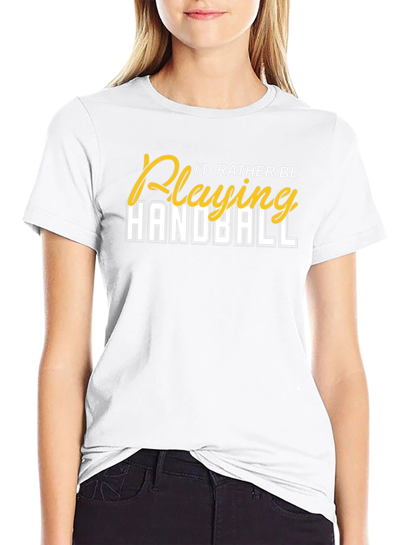 Id Rather Be Playing Handball T-Shirt