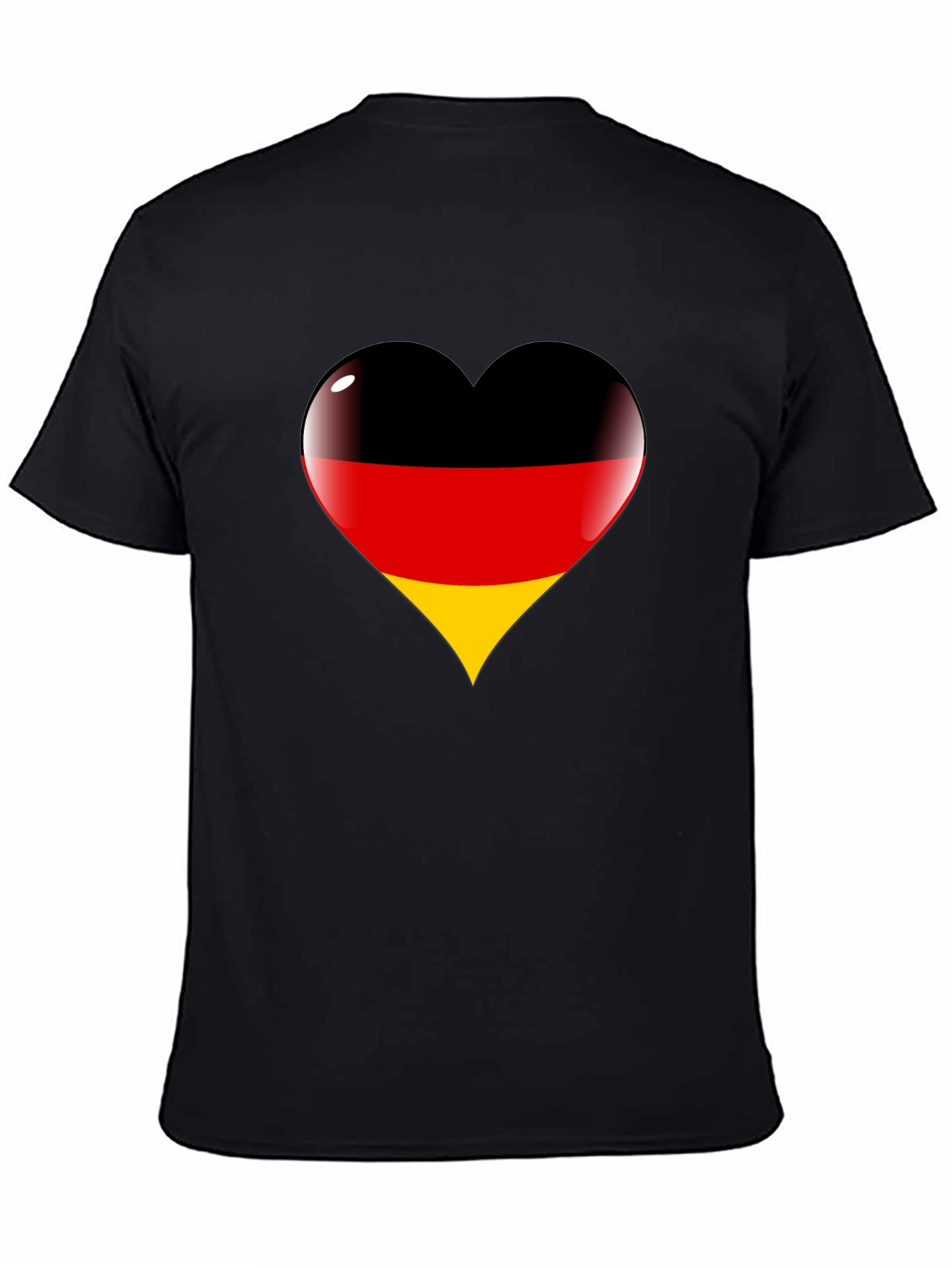 German Flag Heart Graphic T-Shirt