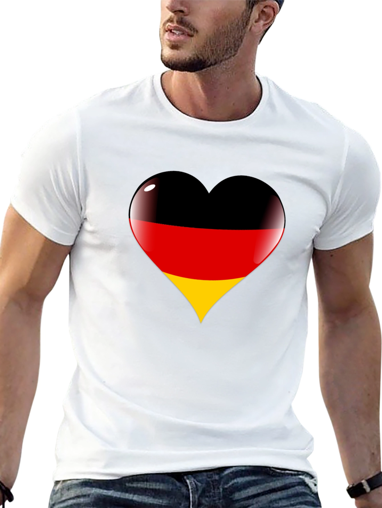 German Flag Heart Graphic T-Shirt