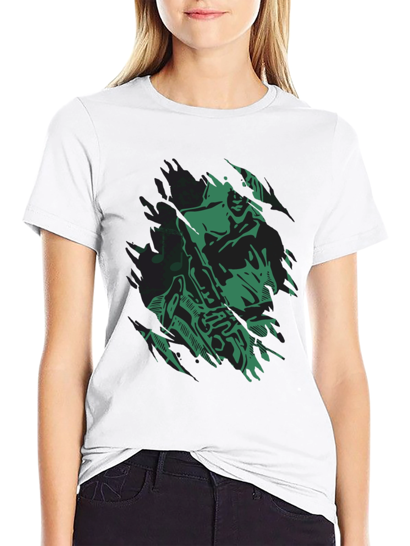 Cool Jazz Saxophone Graphic Black T-Shirt