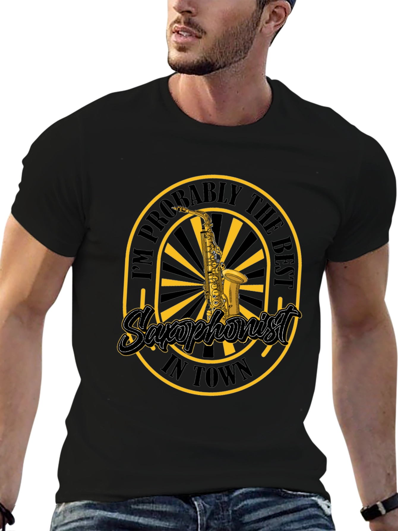 Saxophonist Graphic Tee - Black Music Lover T-Shirt