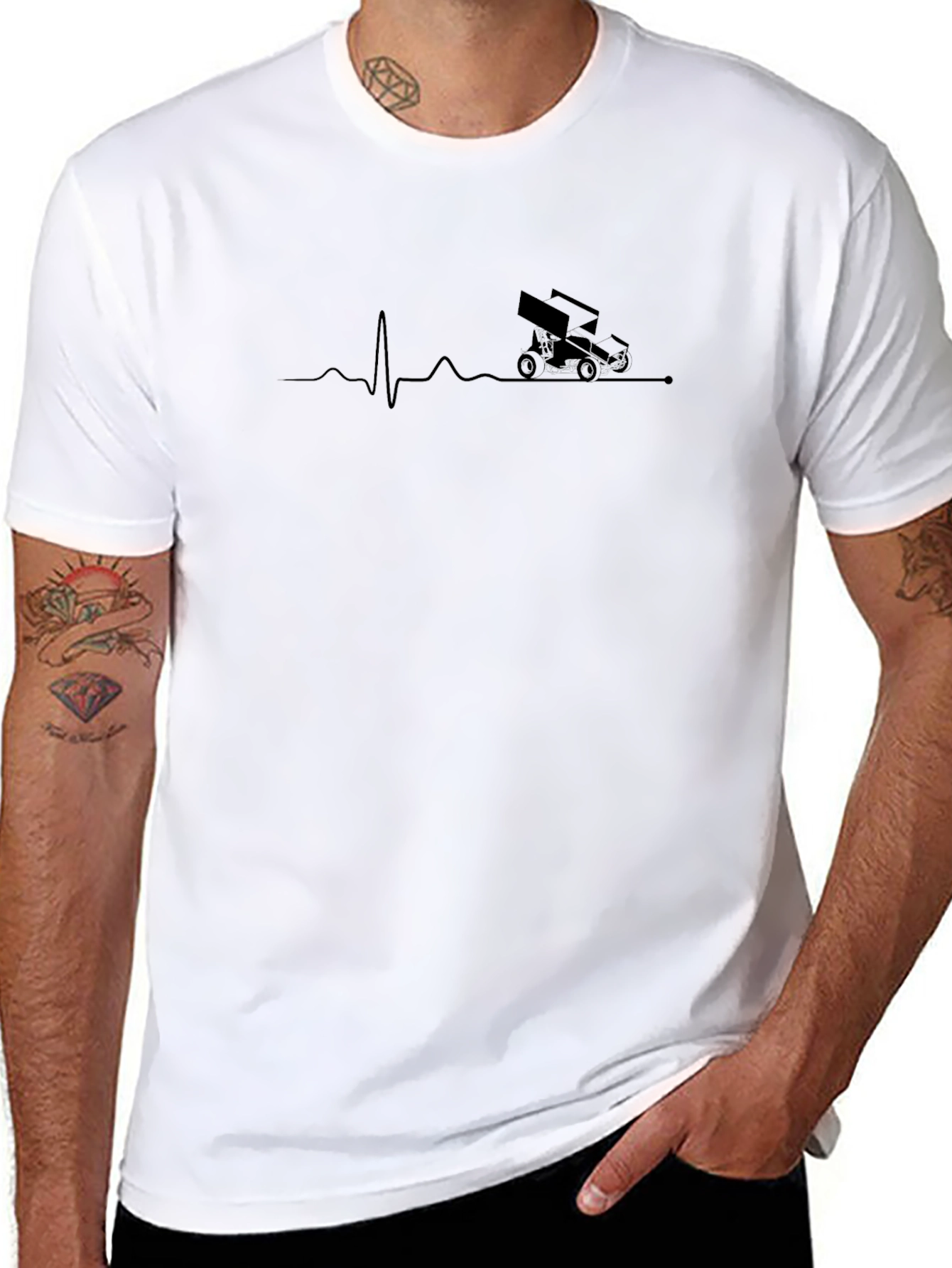 Sprint Car Heartbeat Graphic T-Shirt