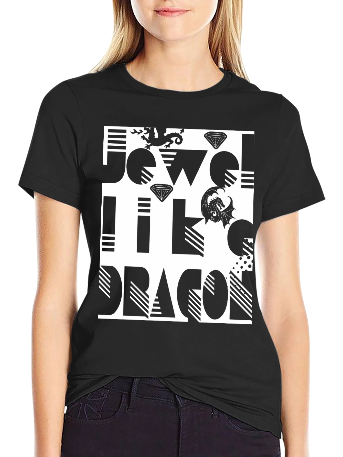 Jewel Like Dragon Graphic T-Shirt