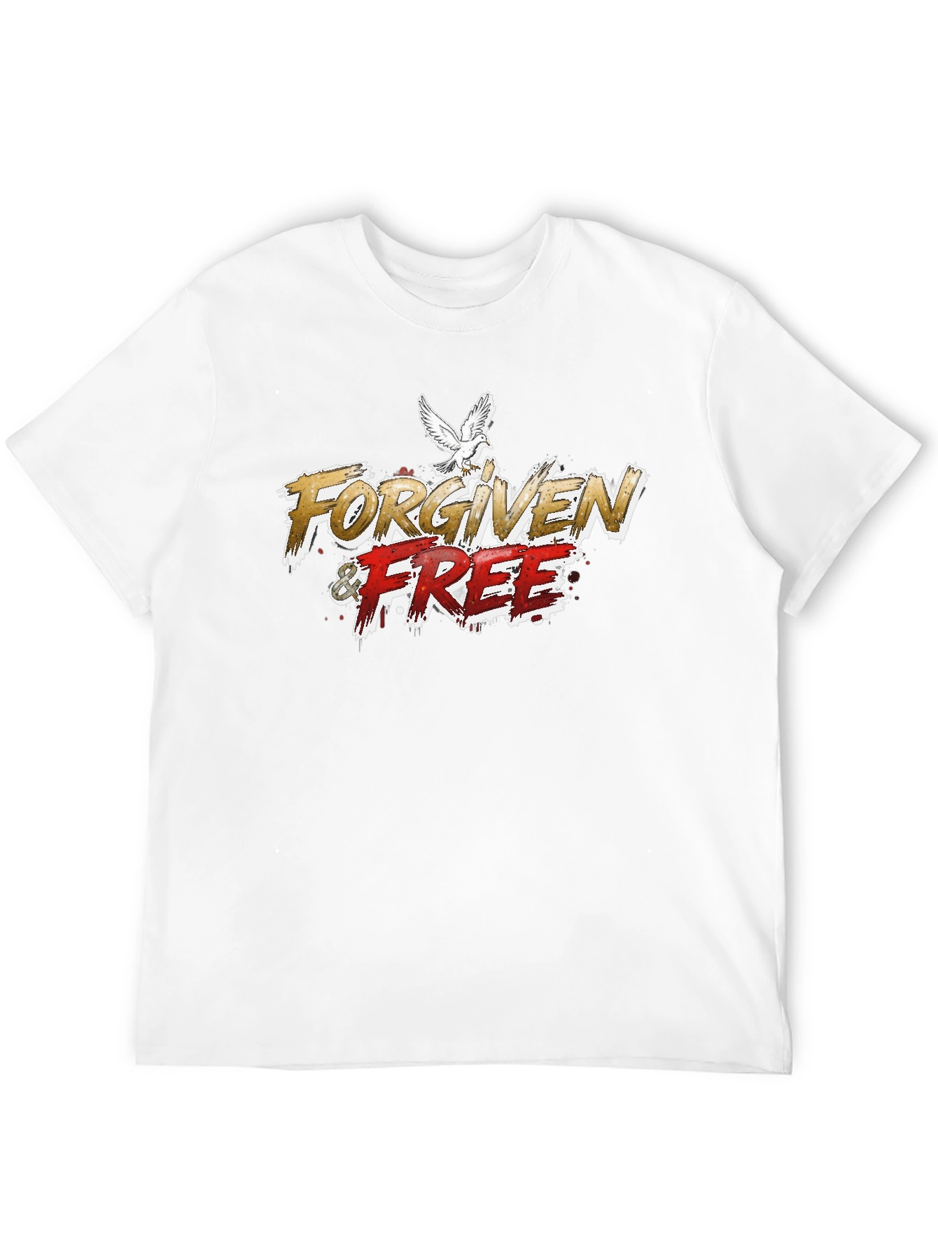 Forgiven & Free Graphic T-Shirt Dove Design