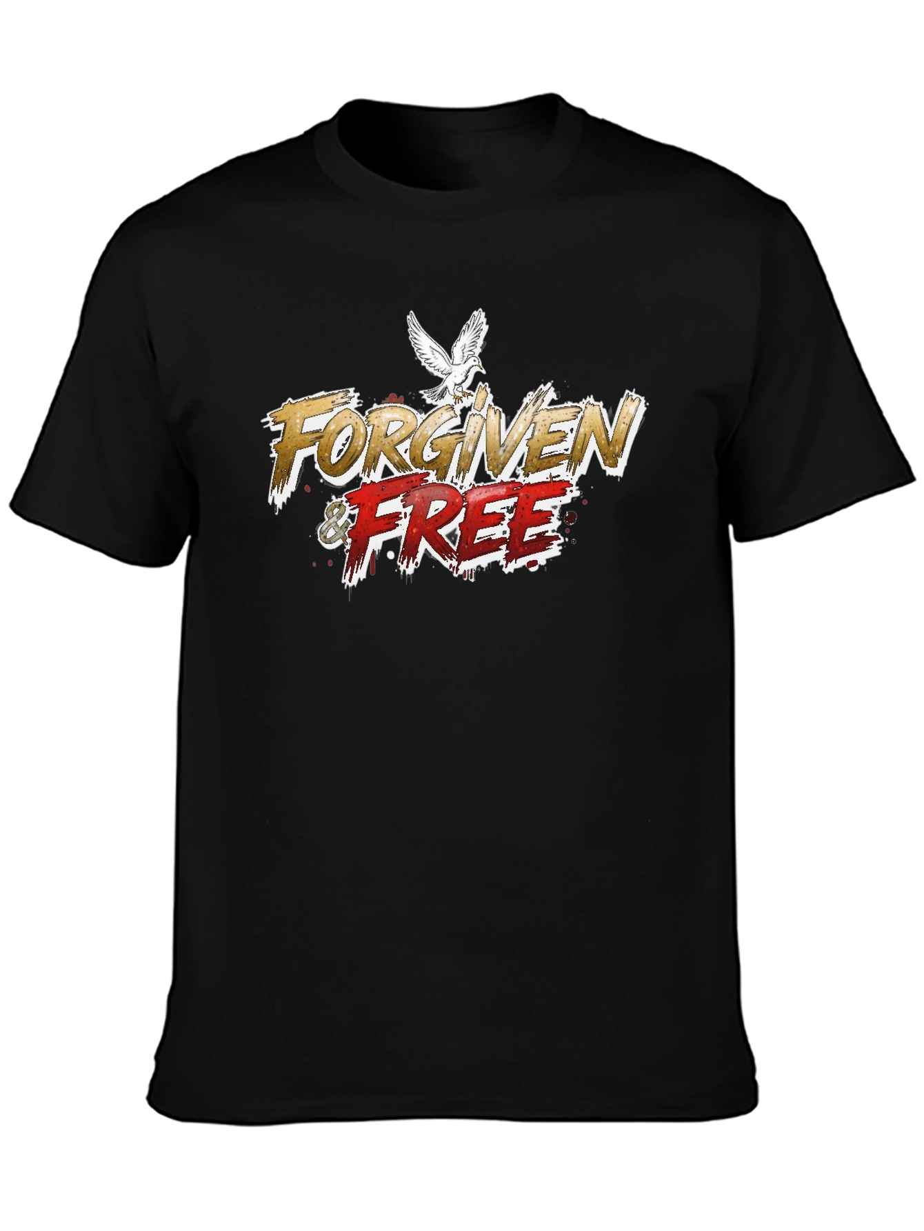 Forgiven & Free Graphic T-Shirt Dove Design
