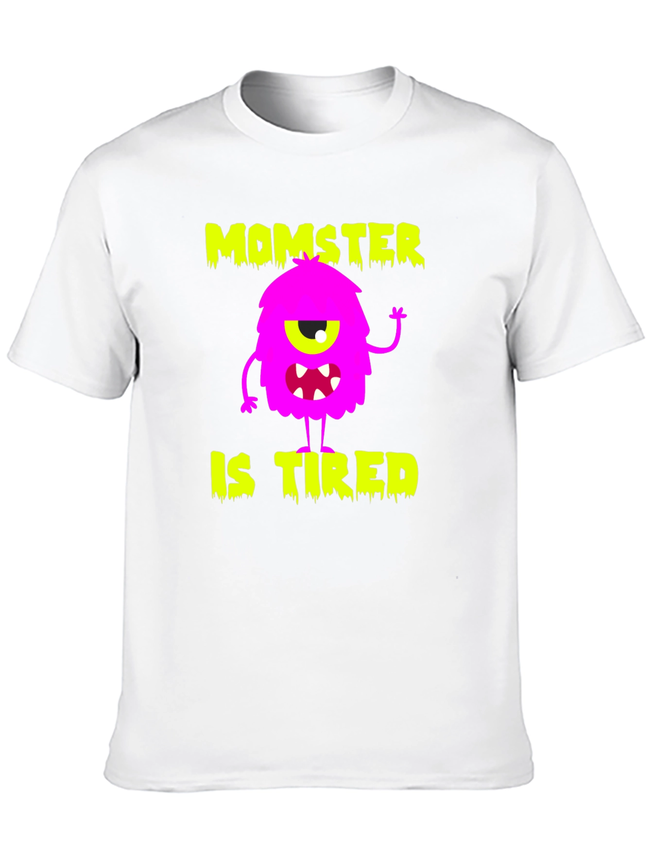 Momster is Tired Graphic T-Shirt - Black