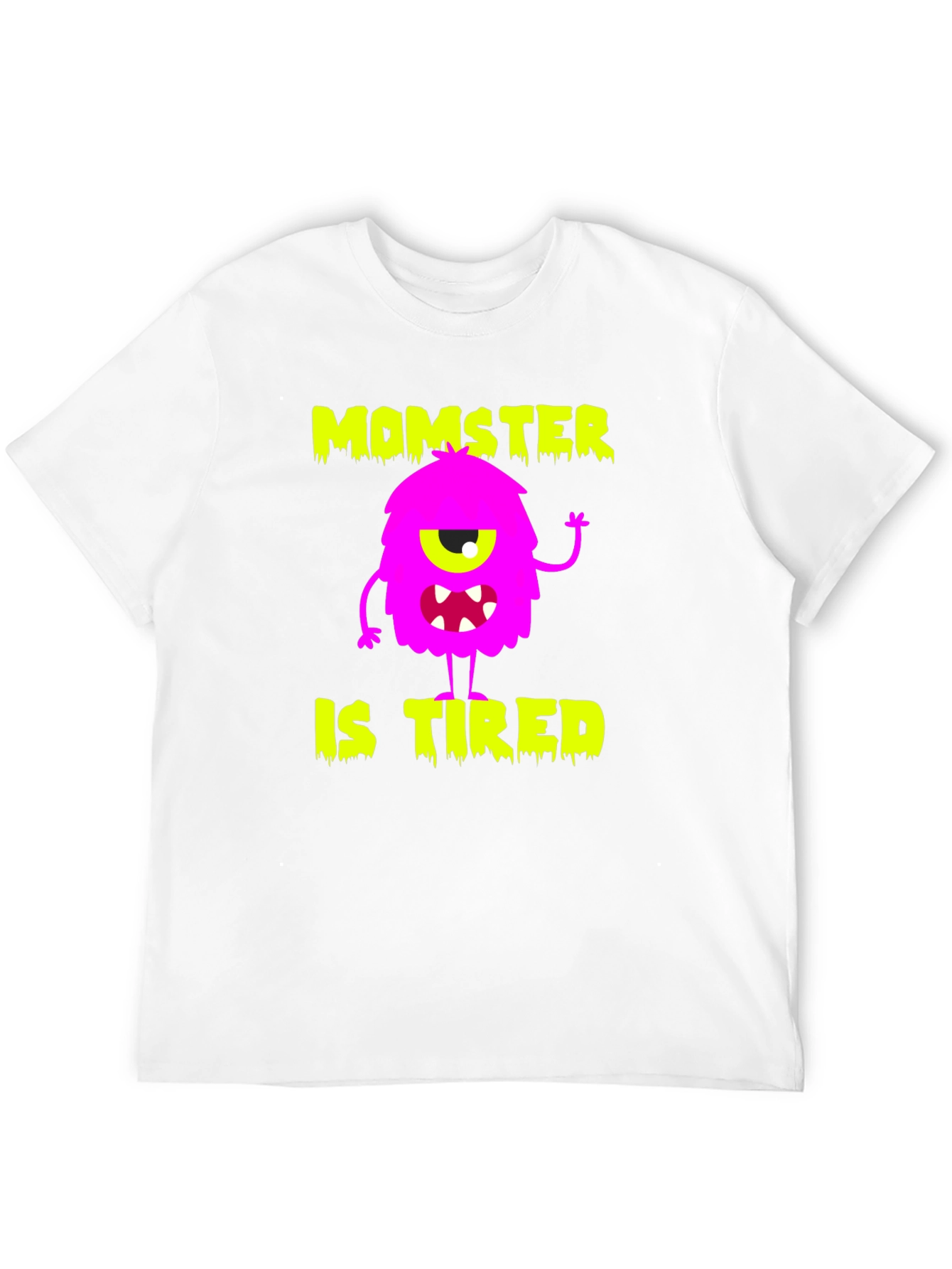 Momster is Tired Graphic T-Shirt - Black