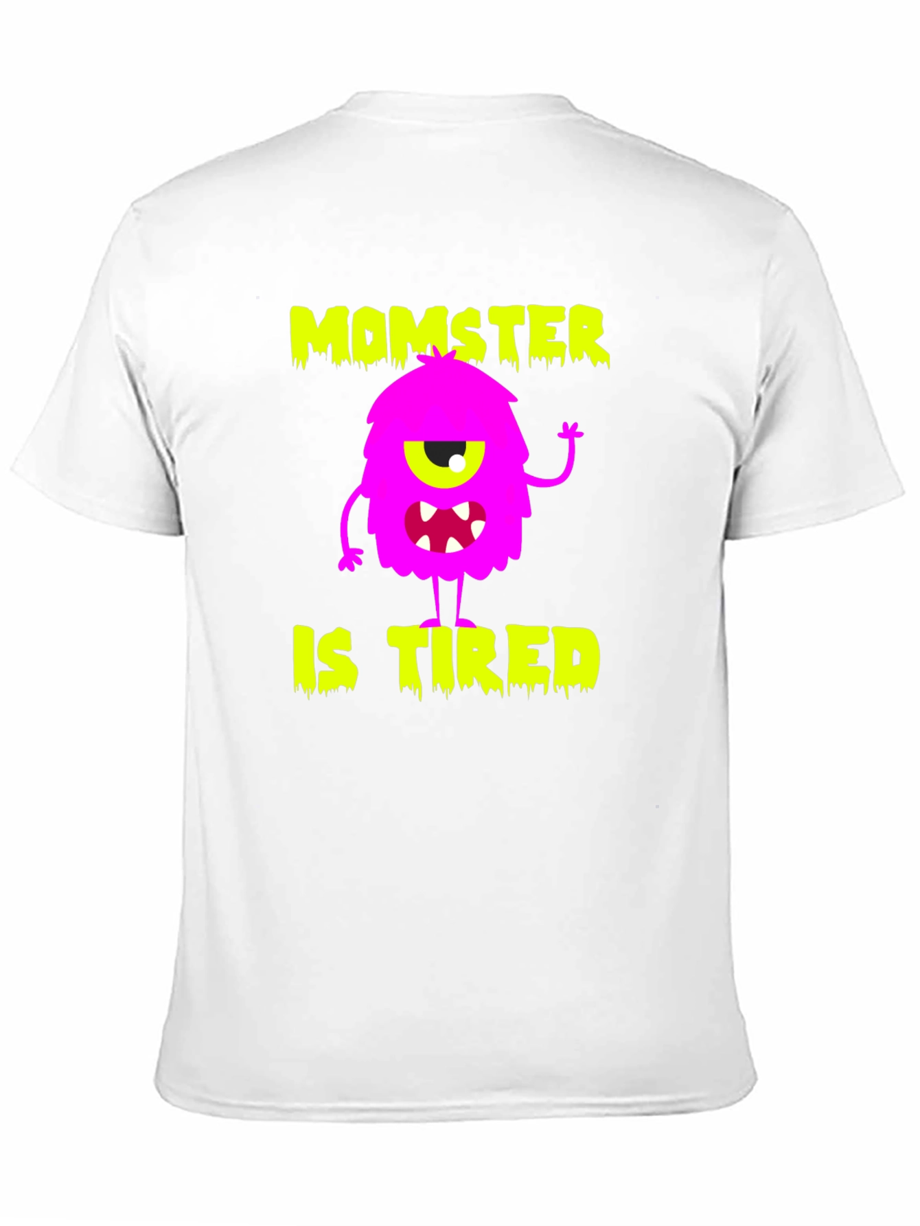 Momster is Tired Graphic T-Shirt - Black