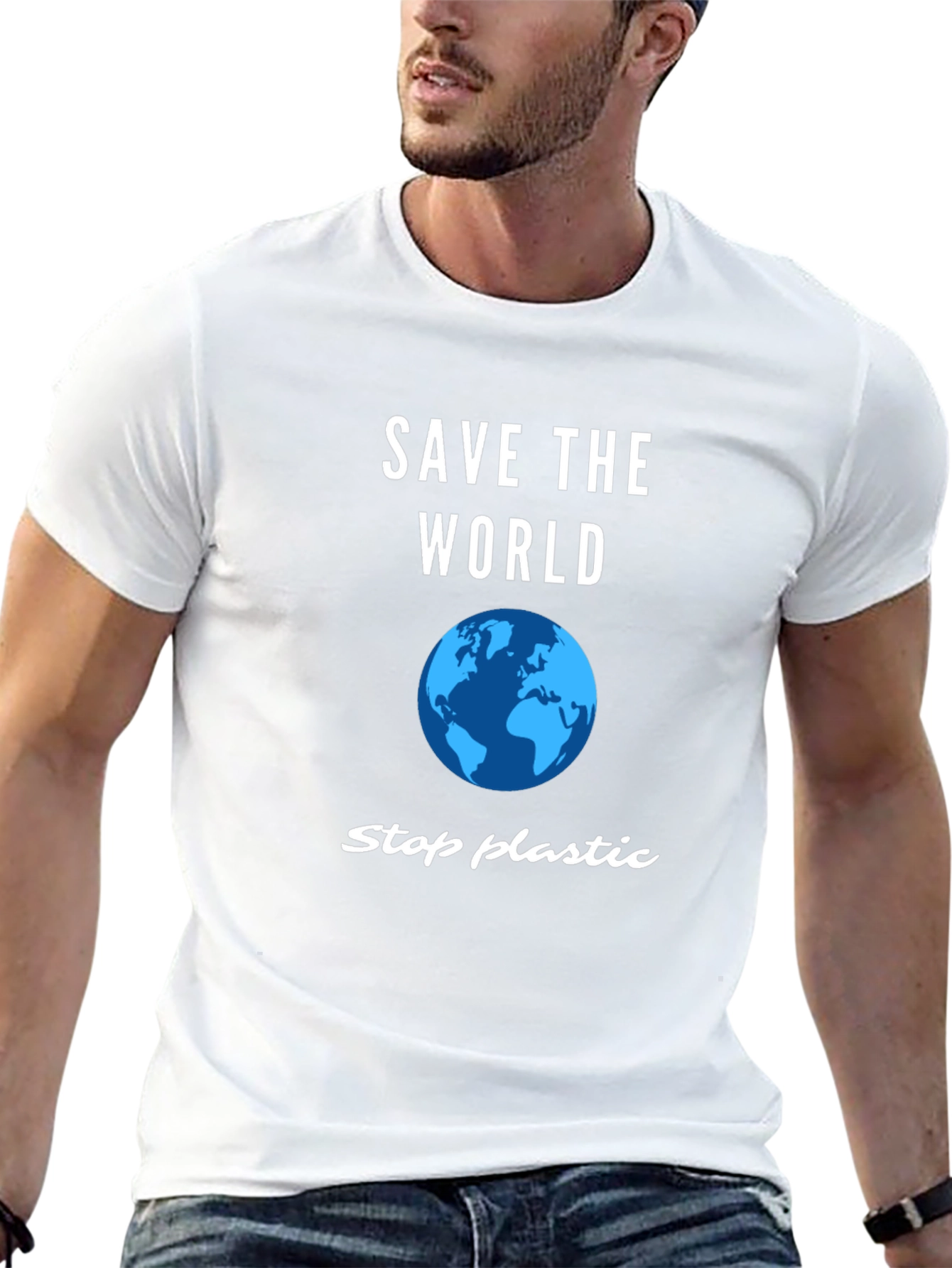 Save the World T-Shirt - Stop Plastic Pollution