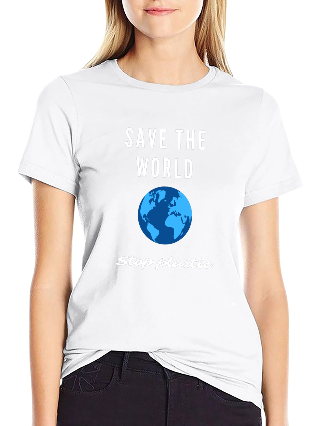 Save the World T-Shirt - Stop Plastic Pollution