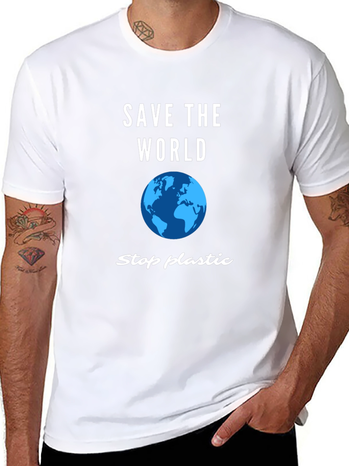 Save the World T-Shirt - Stop Plastic Pollution