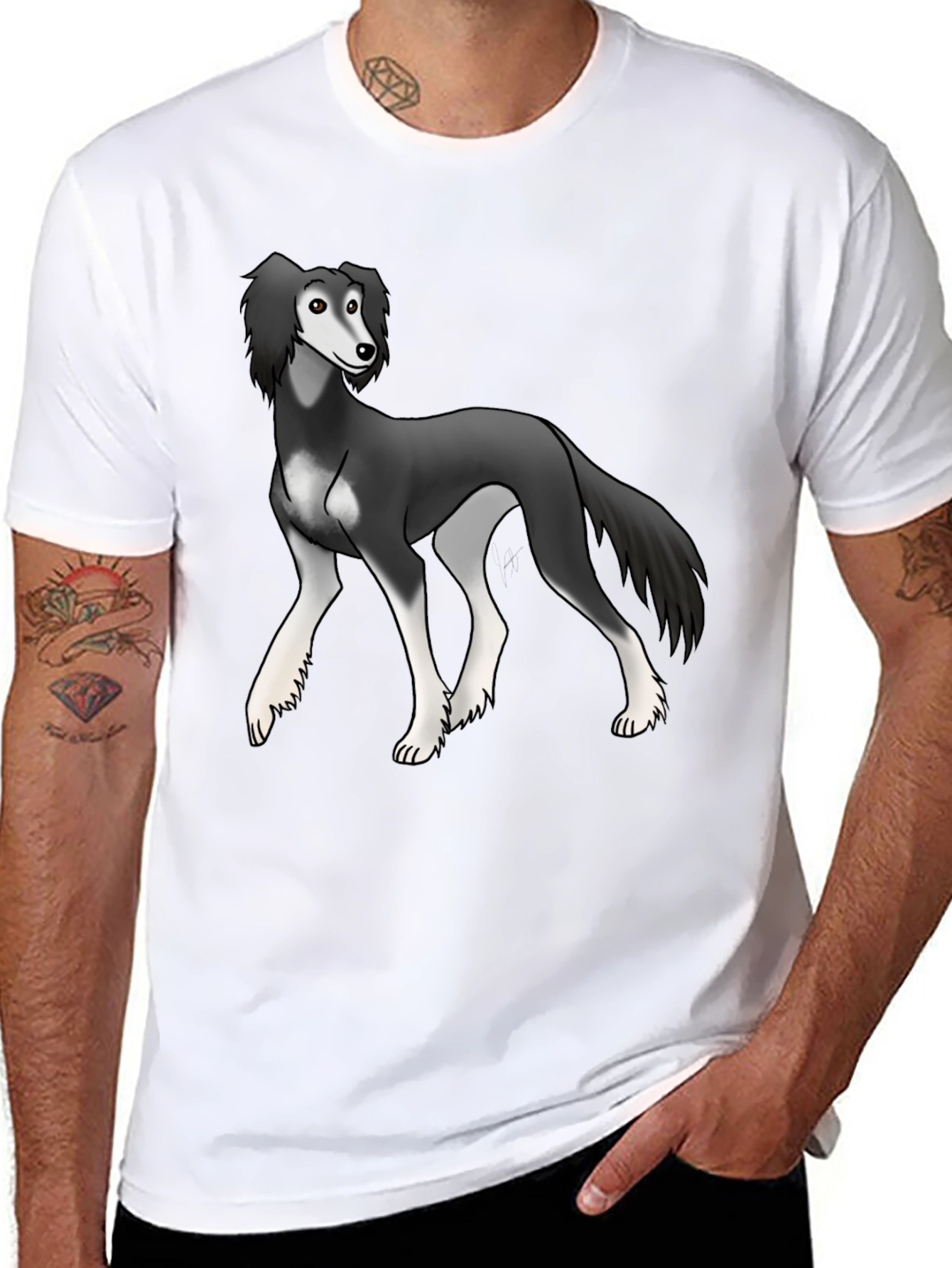 Dog Graphic Tee - Stylish Black Unisex T-Shirt