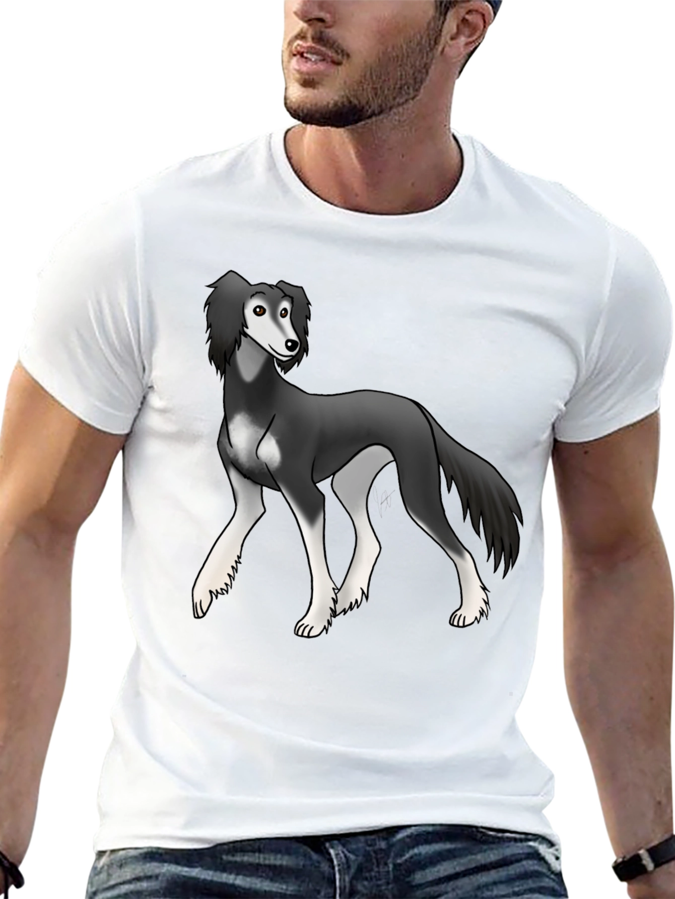 Dog Graphic Tee - Stylish Black Unisex T-Shirt