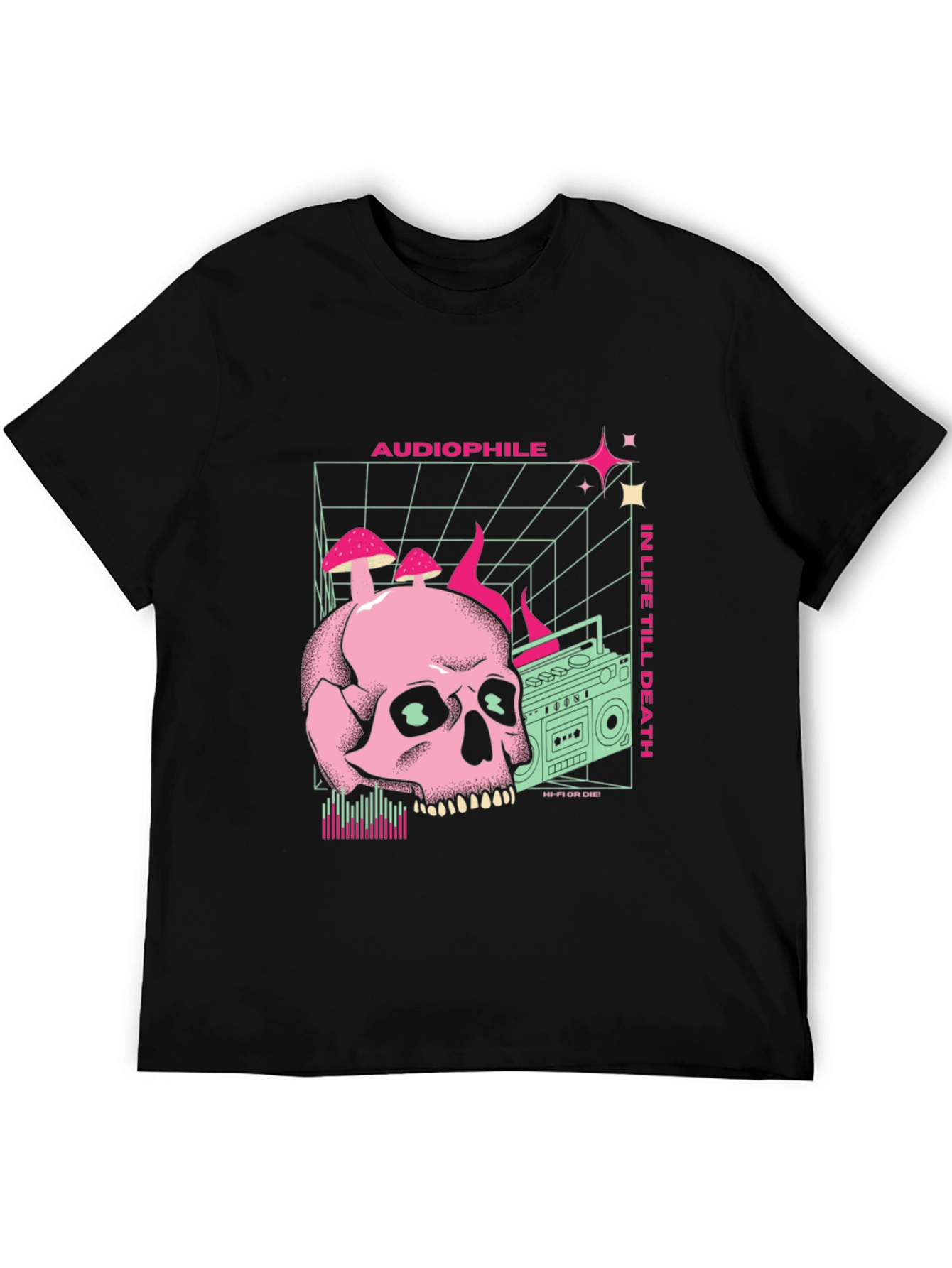 Skull and Boombox Graphic Tee