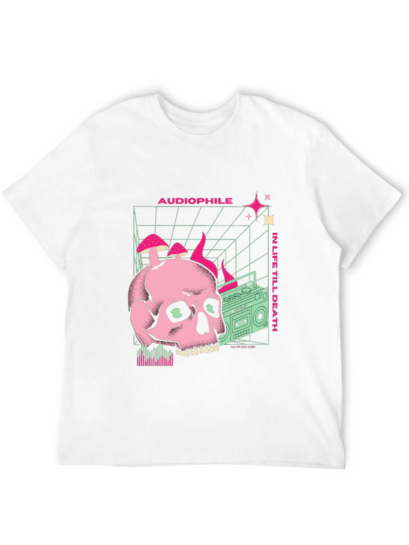 Skull and Boombox Graphic Tee