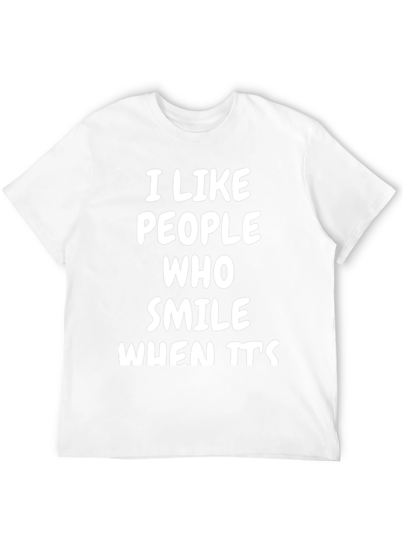 I Like People Who Smile T-Shirt - Black