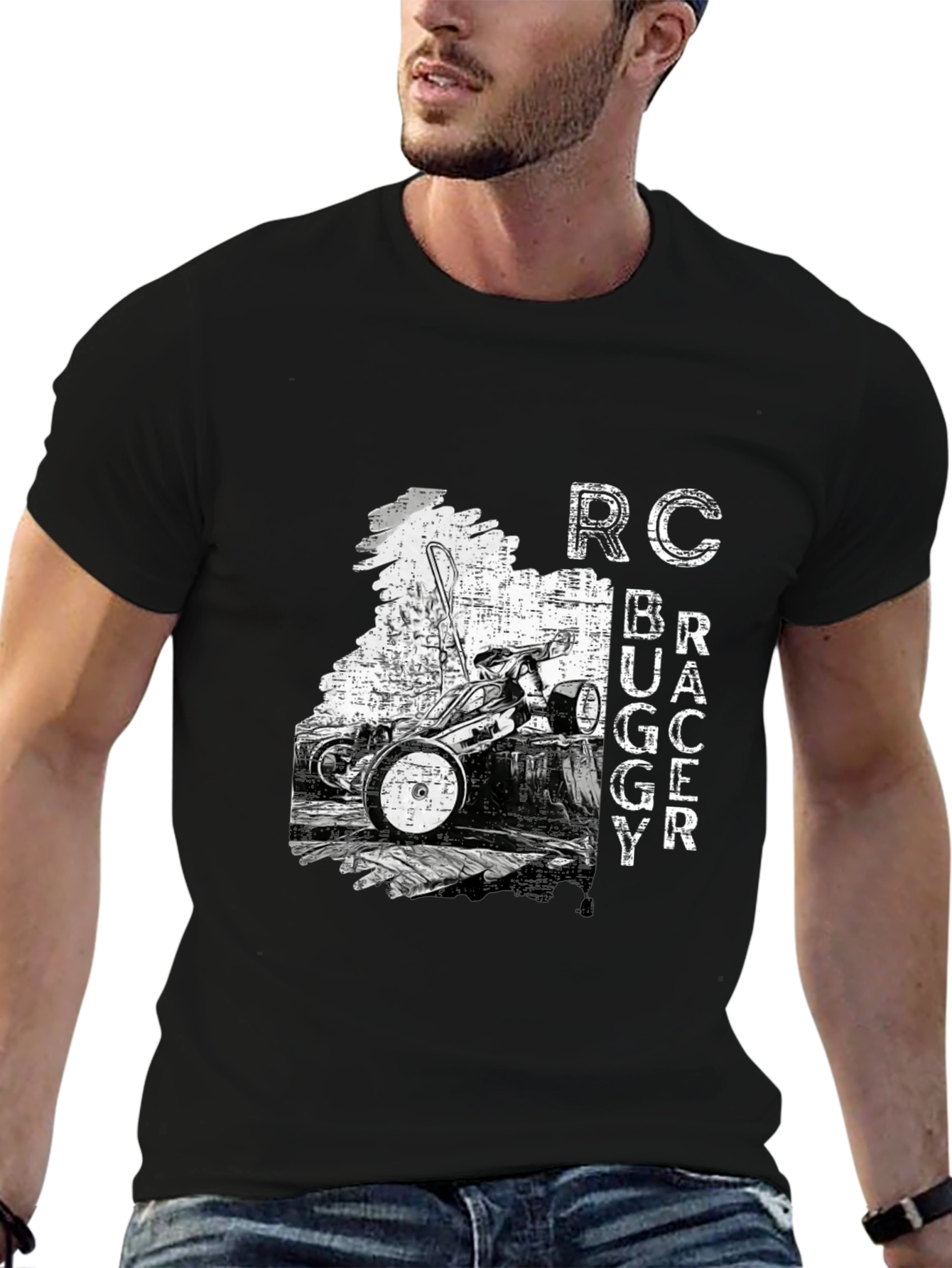 RC Buggy Racer Graphic T-Shirt - Black