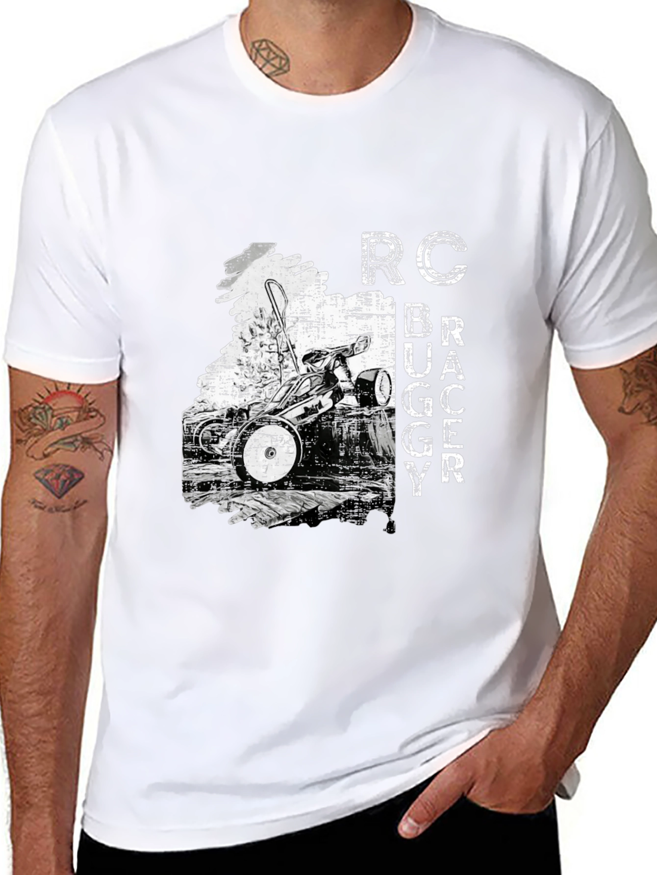 RC Buggy Racer Graphic T-Shirt - Black