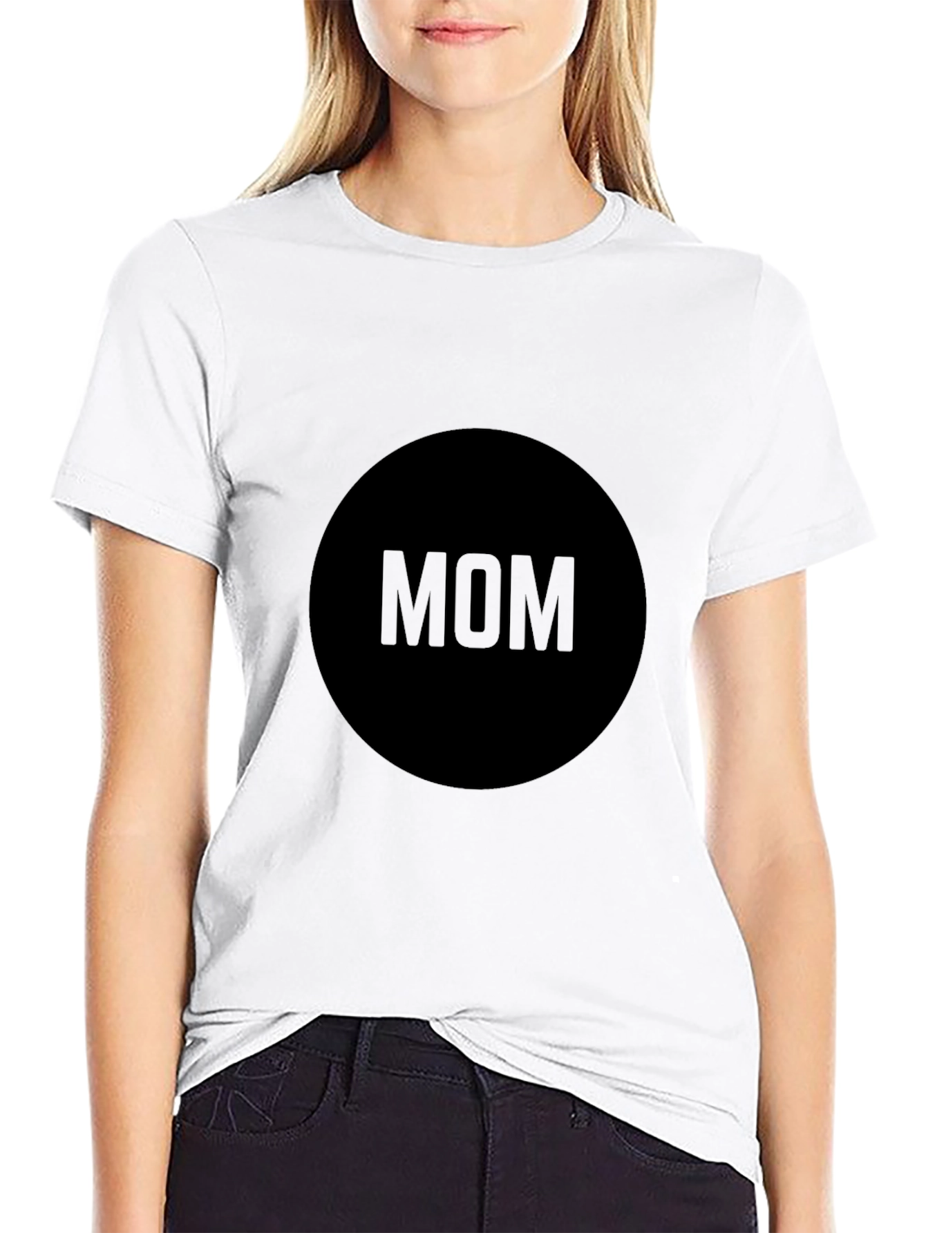 Black MOM T-Shirt - Simple Style Everyday Comfort