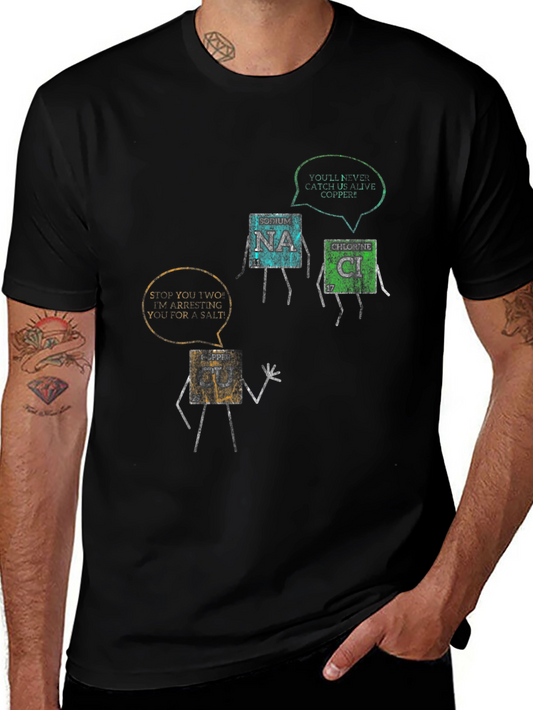 Funny Chemistry Elements Black T-Shirt