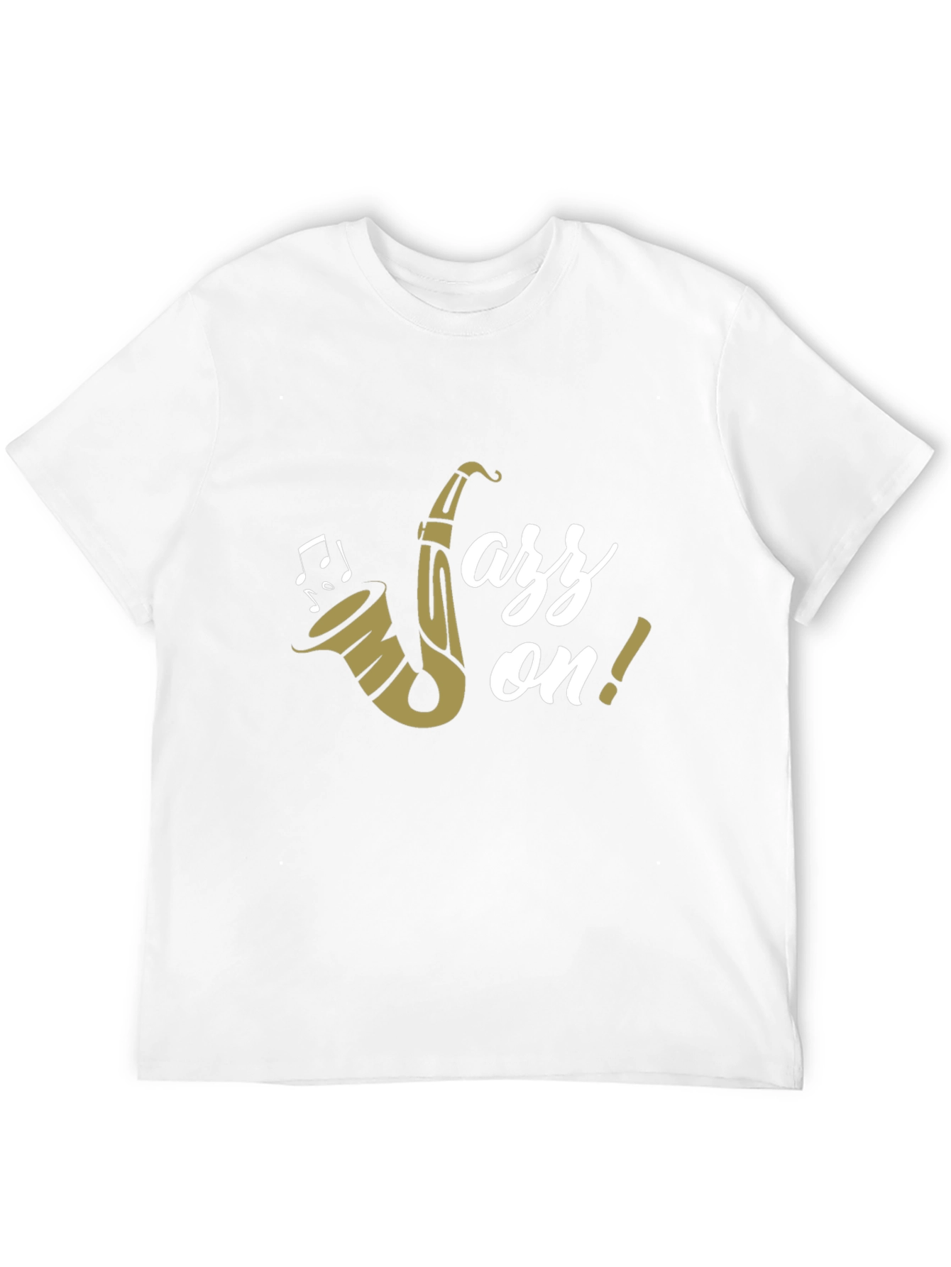 Jazz On! Graphic Print Black Cotton T-Shirt