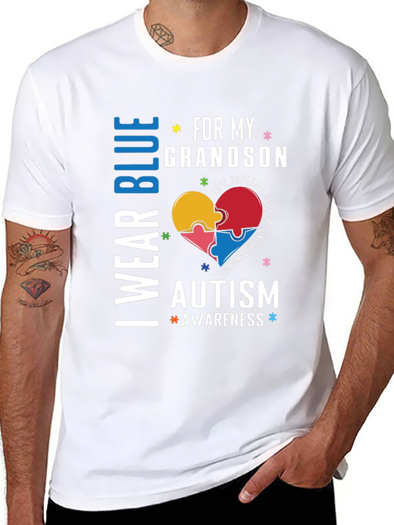 Autism Awareness Grandson T-Shirt