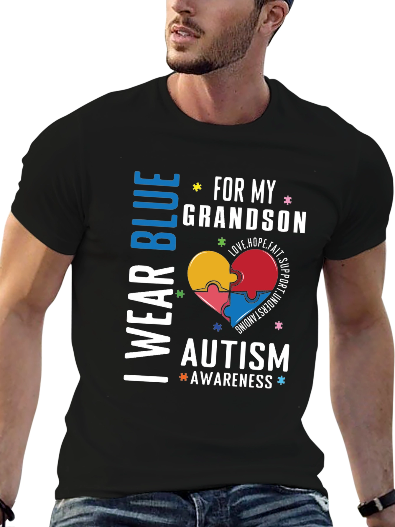 Autism Awareness Grandson T-Shirt