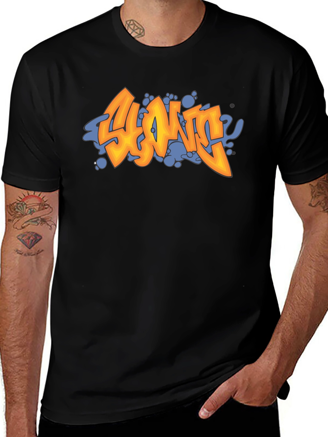 Edgy Graffiti T-Shirt - Cool Streetwear Design