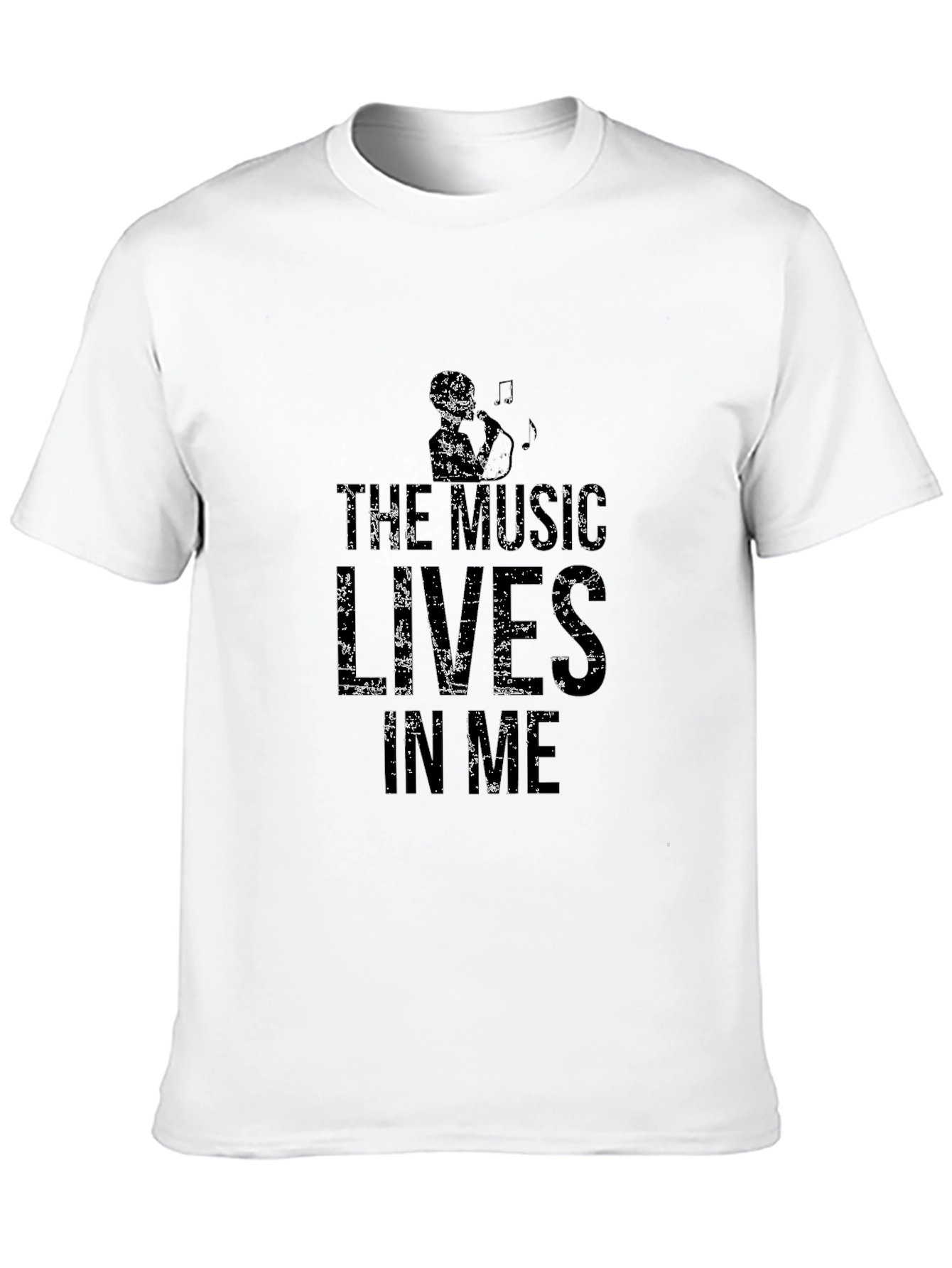 Music Lives in Me Black Graphic Tee