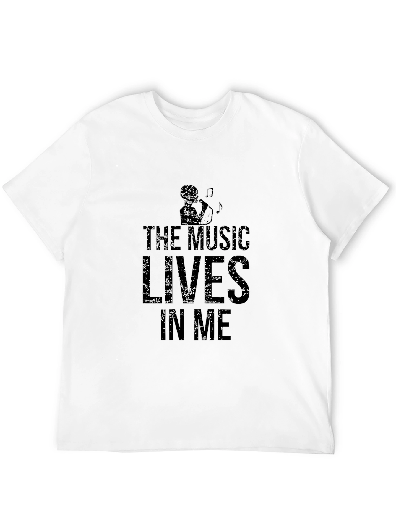 Music Lives in Me Black Graphic Tee