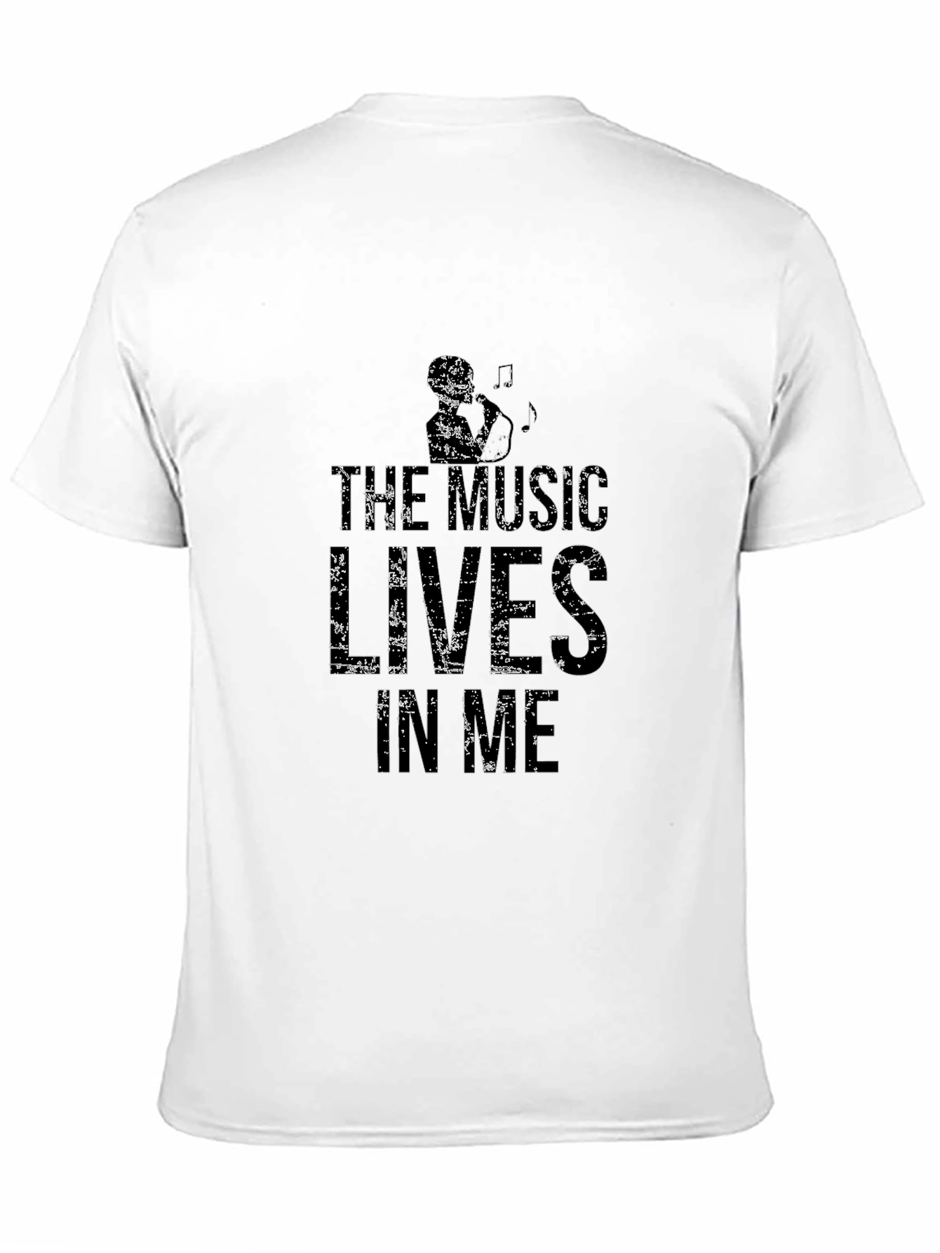 Music Lives in Me Black Graphic Tee