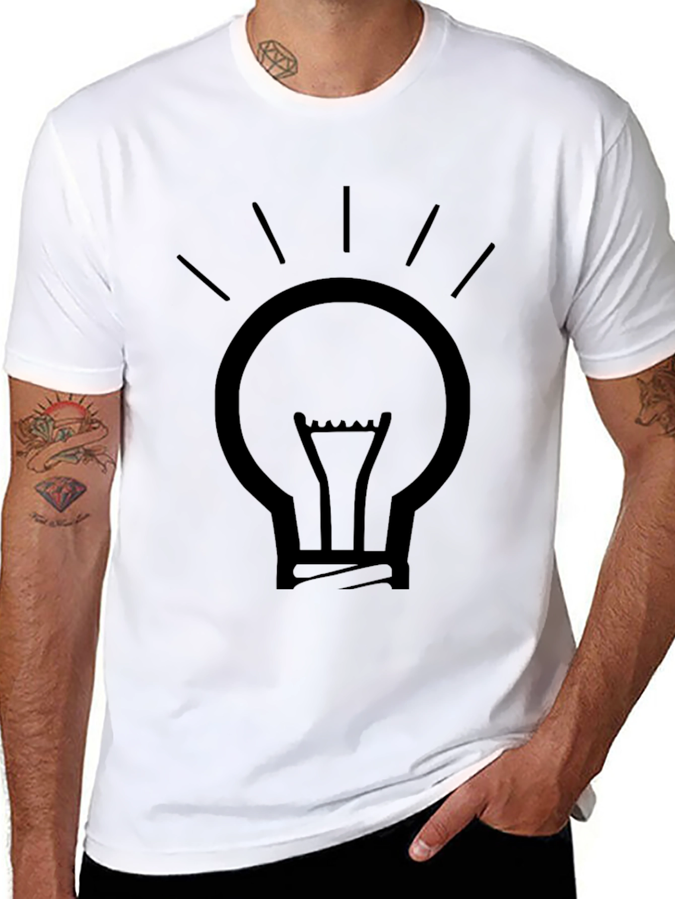 Black Light Bulb Graphic Tee