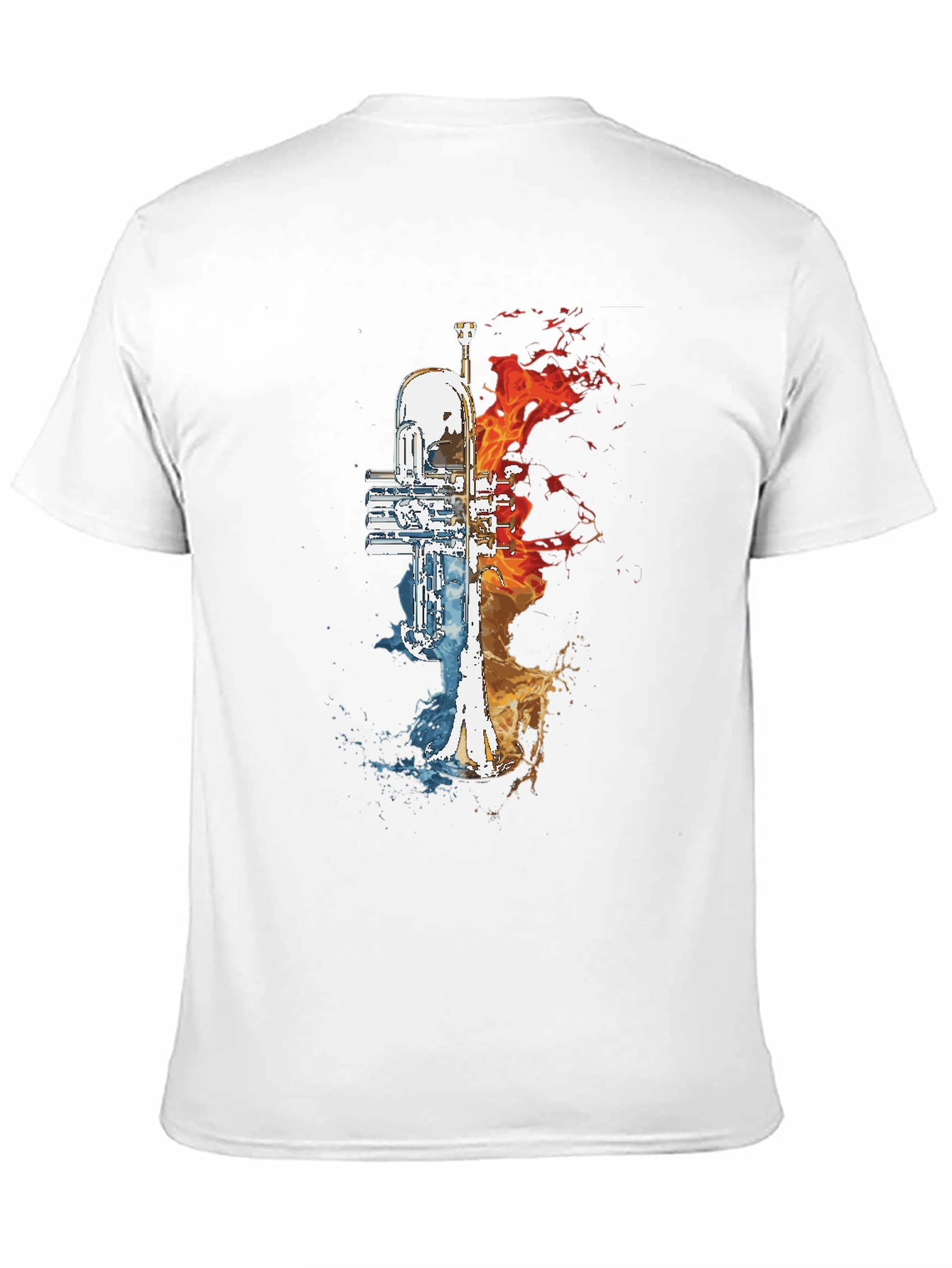 Fire and Water Trumpet Graphic Tee