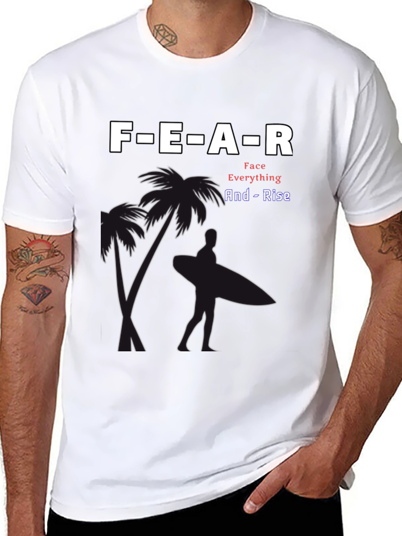 Motivational FEAR T-Shirt - Face Everything And Rise
