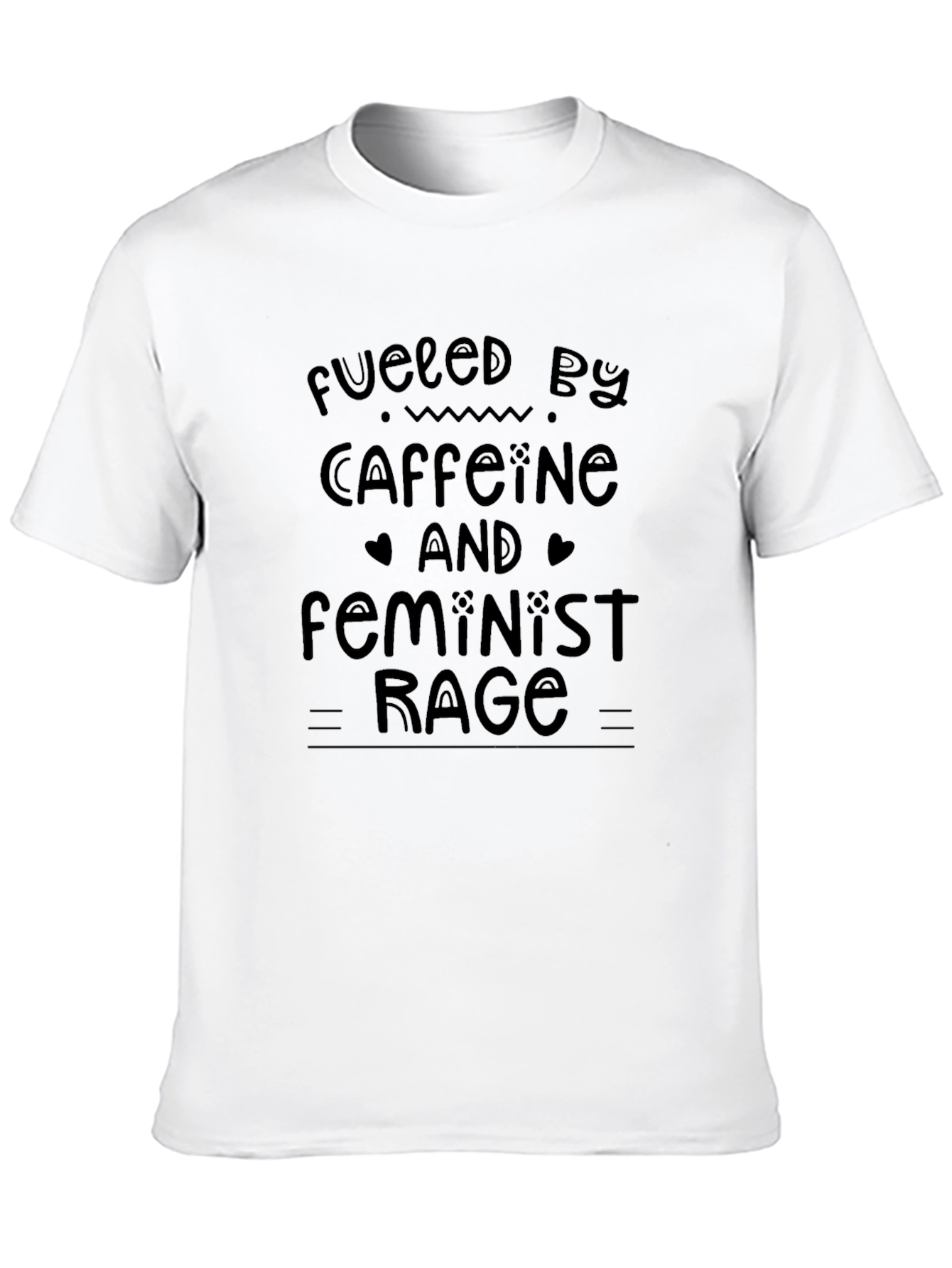 Fueled By Caffeine Feminist Rage Graphic Tee