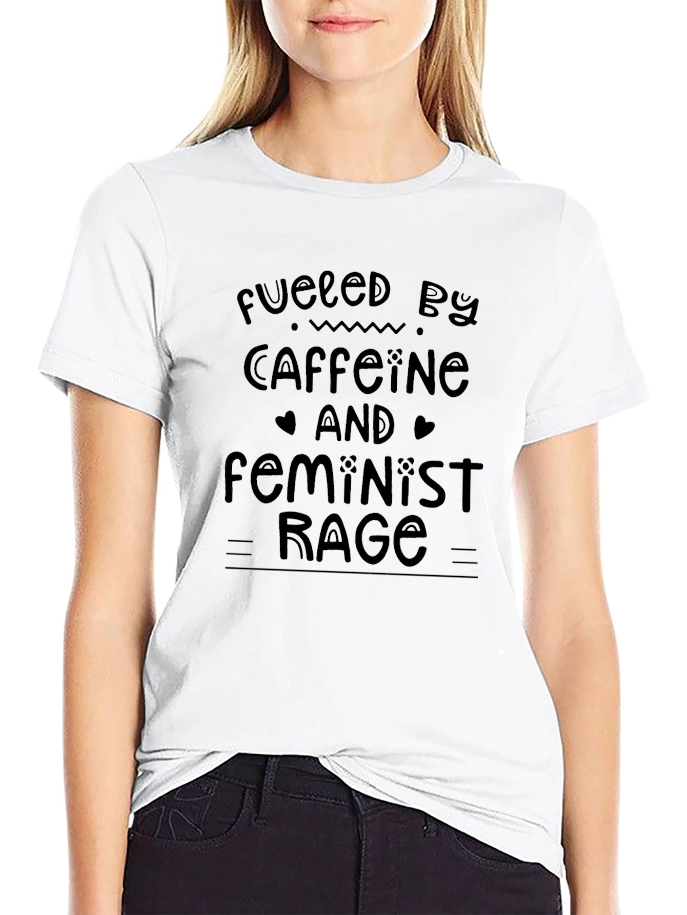 Fueled By Caffeine Feminist Rage Graphic Tee