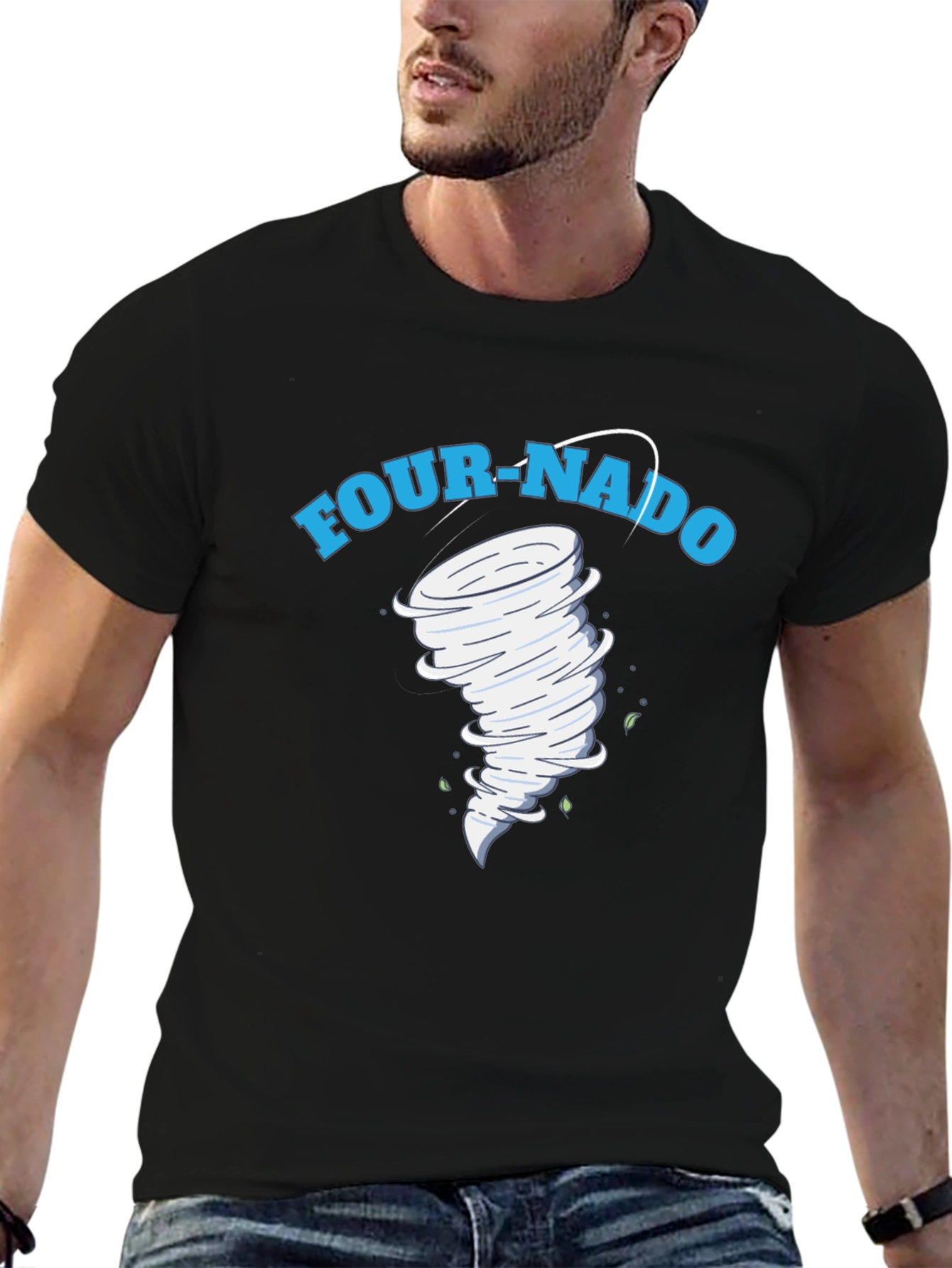 Four-Nado Graphic Tee - Unique Tornado Design