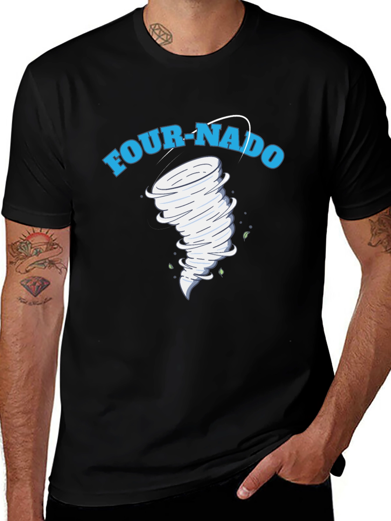 Four-Nado Graphic Tee - Unique Tornado Design