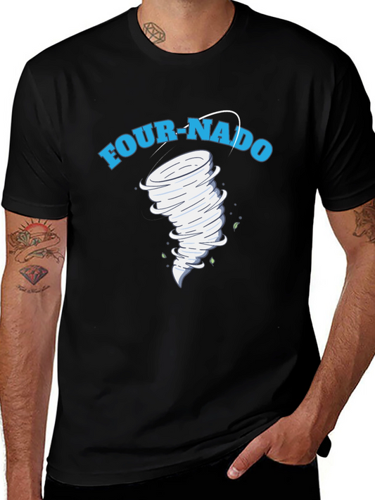Four-Nado Graphic Tee - Unique Tornado Design
