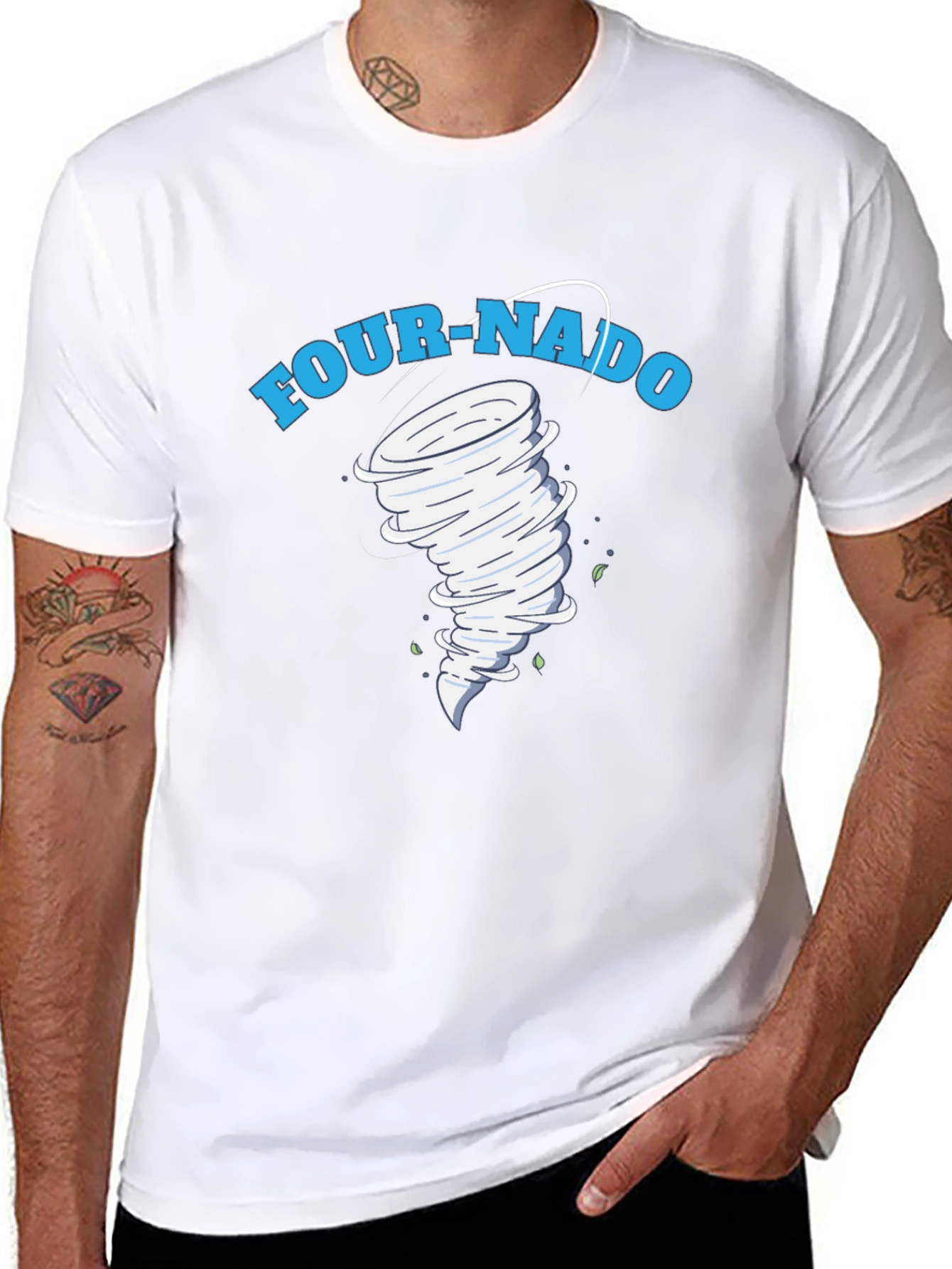 Four-Nado Graphic Tee - Unique Tornado Design
