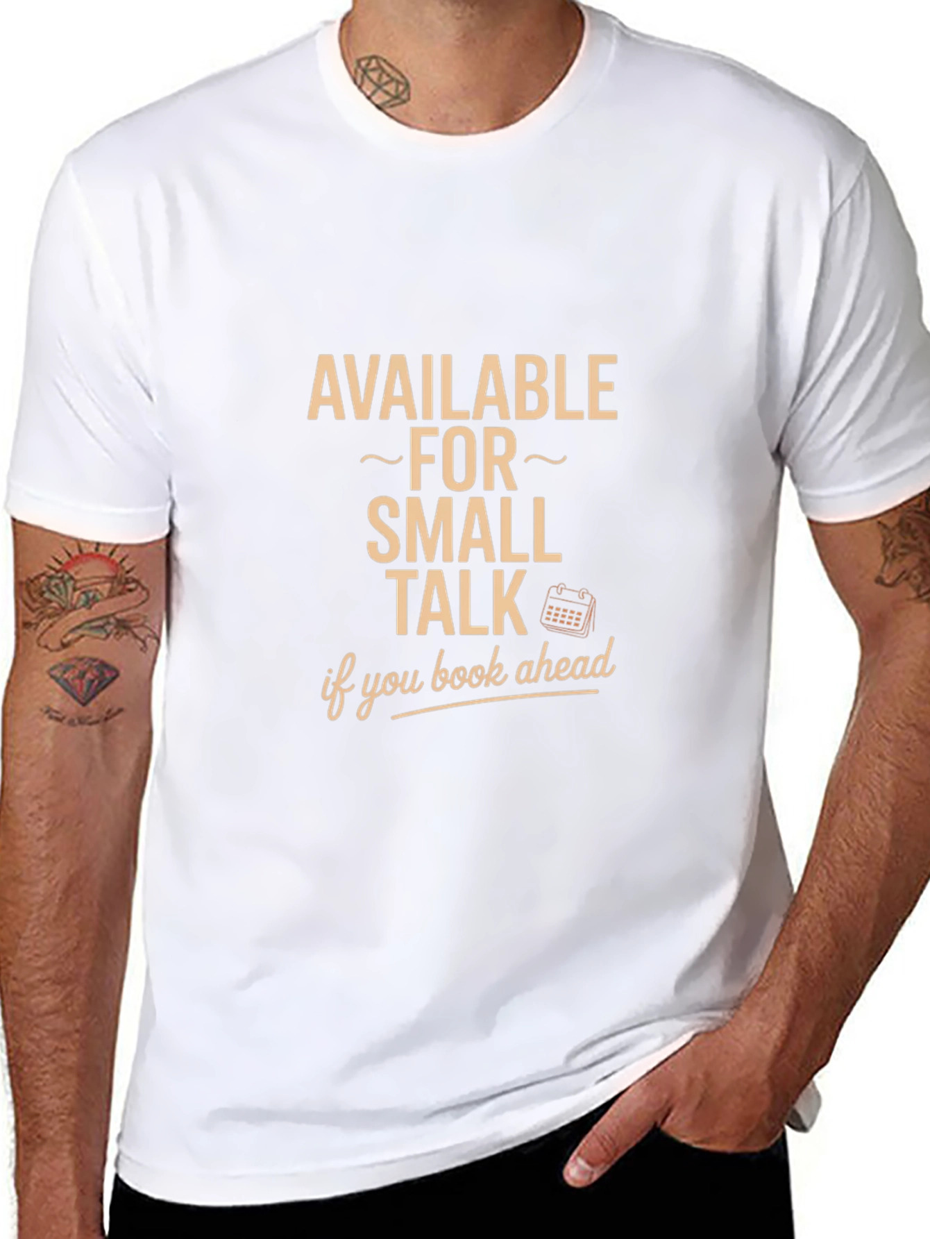 Available for Small Talk Black Graphic Tee