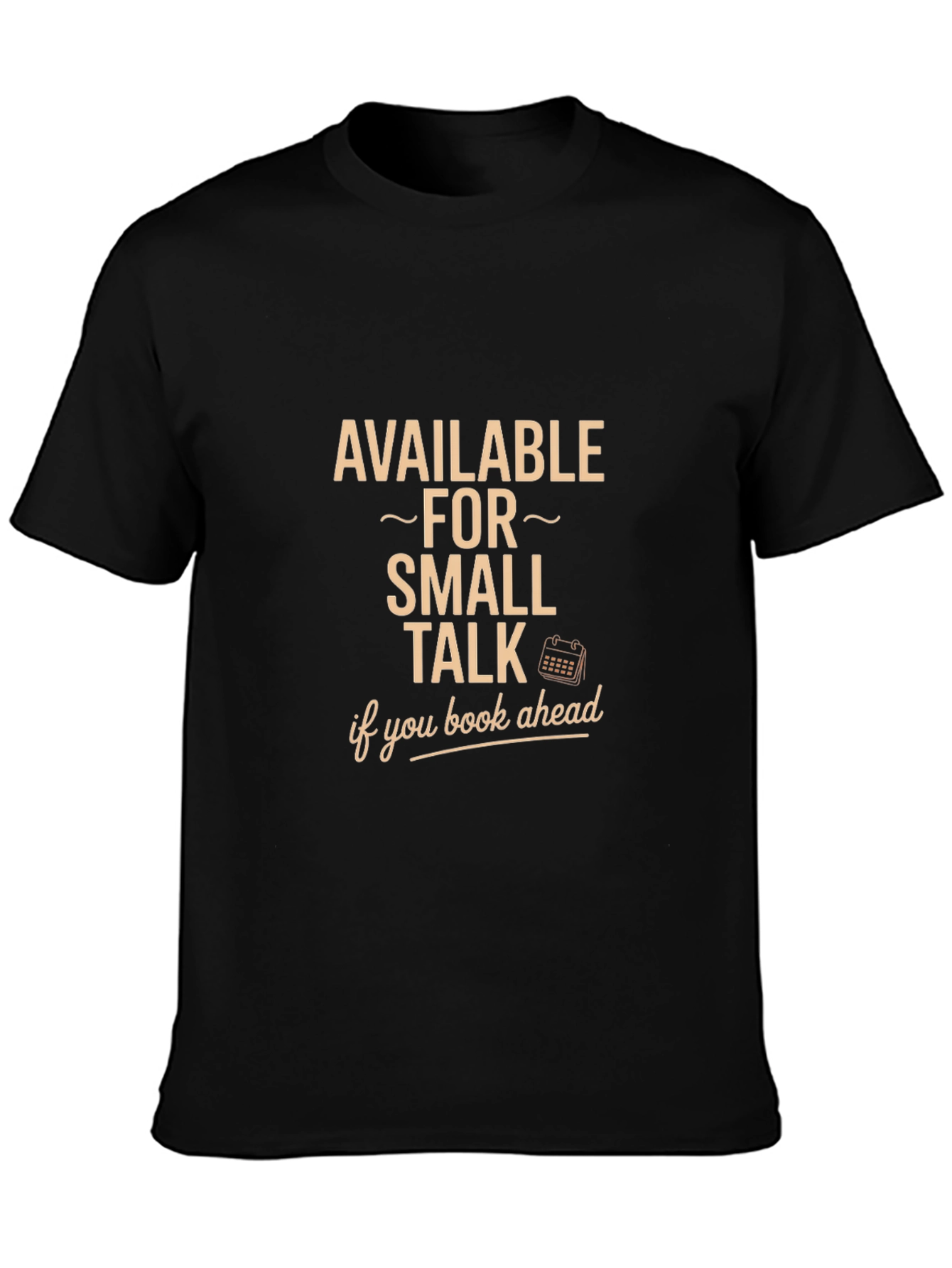 Available for Small Talk Black Graphic Tee