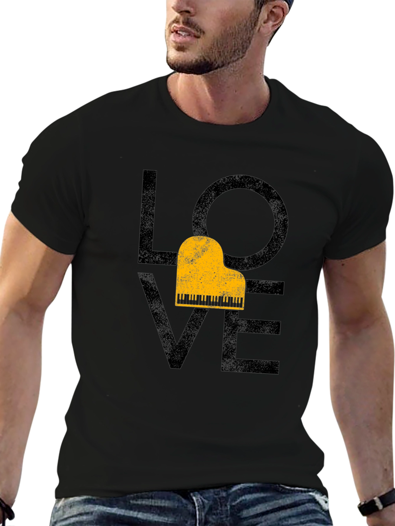 Love Piano Graphic T-Shirt