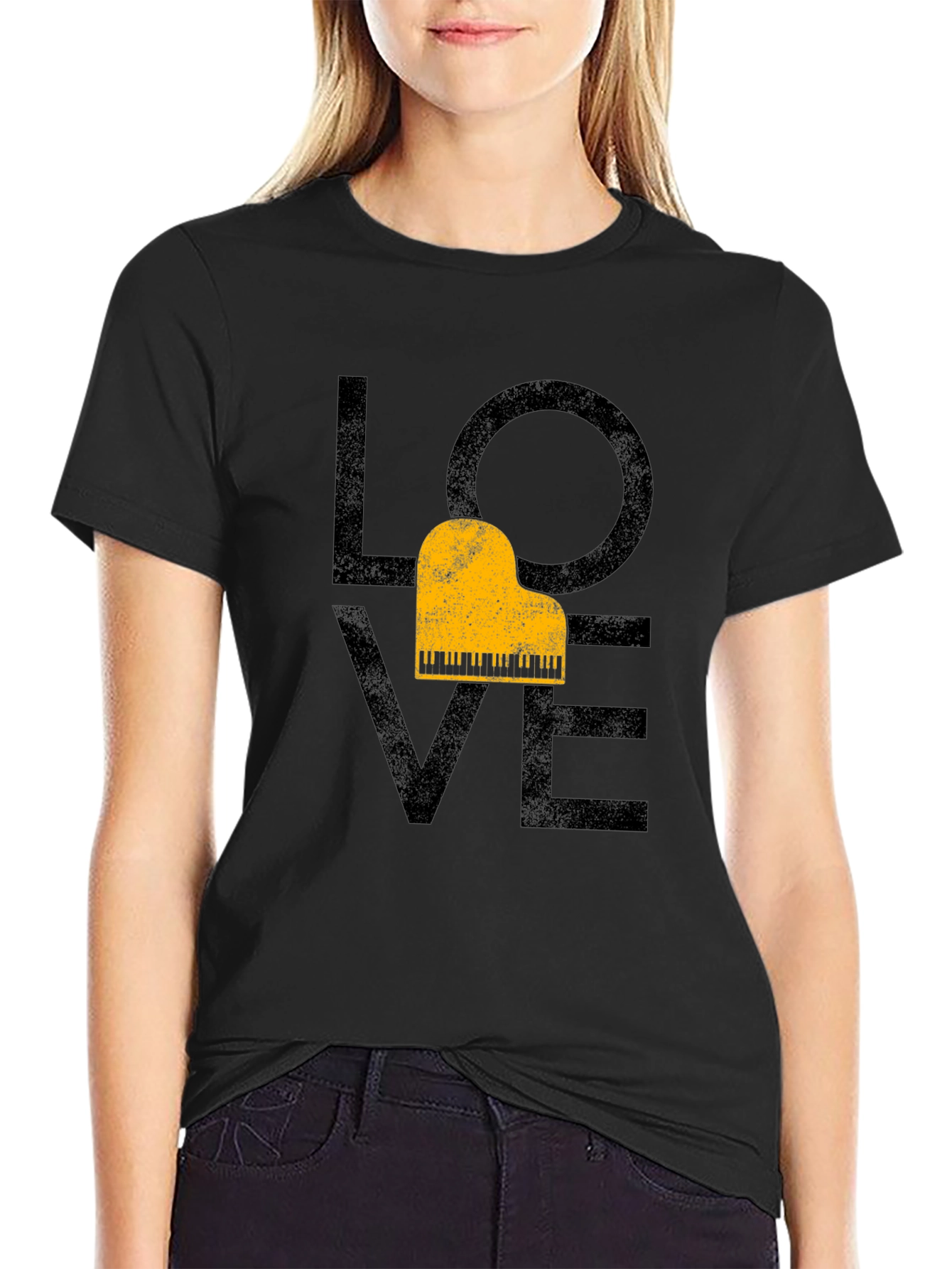 Love Piano Graphic T-Shirt