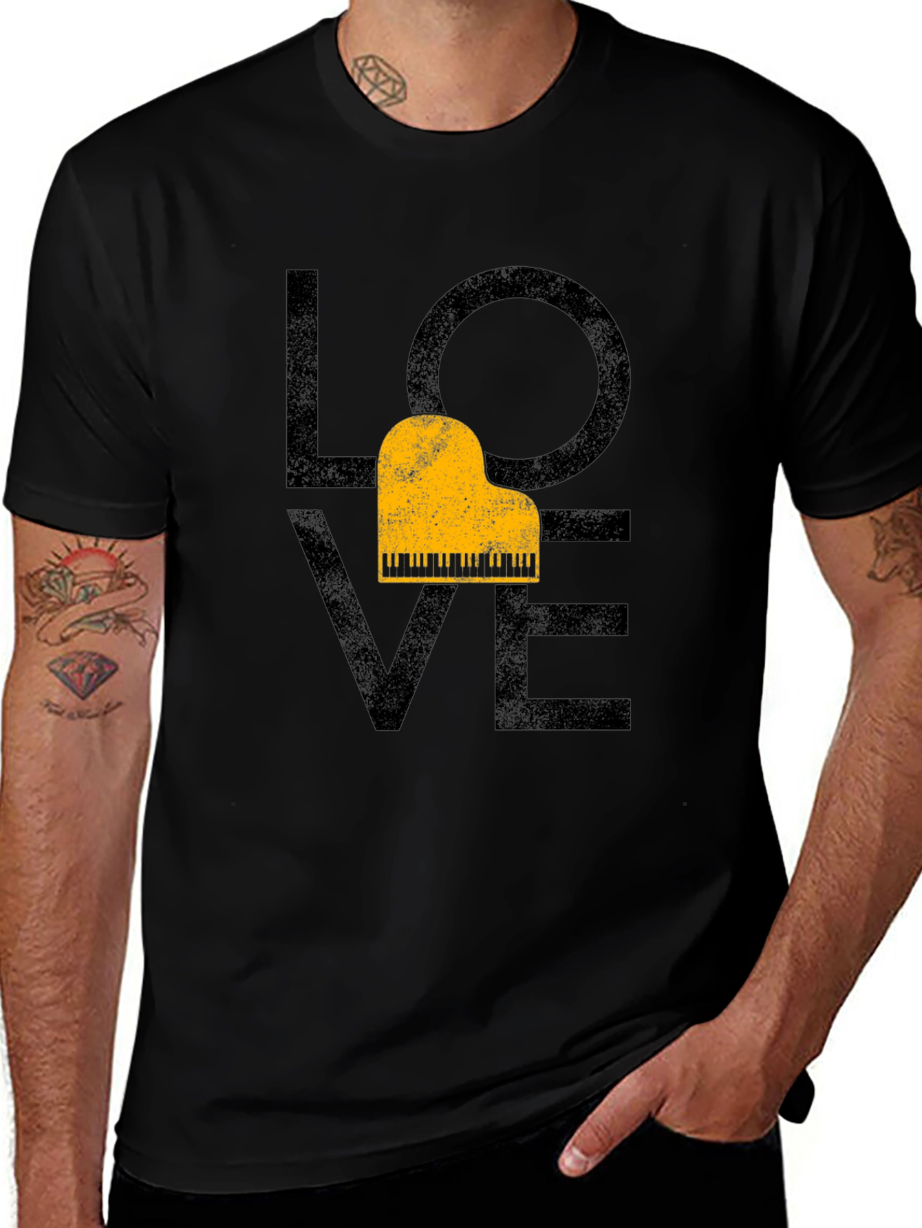 Love Piano Graphic T-Shirt
