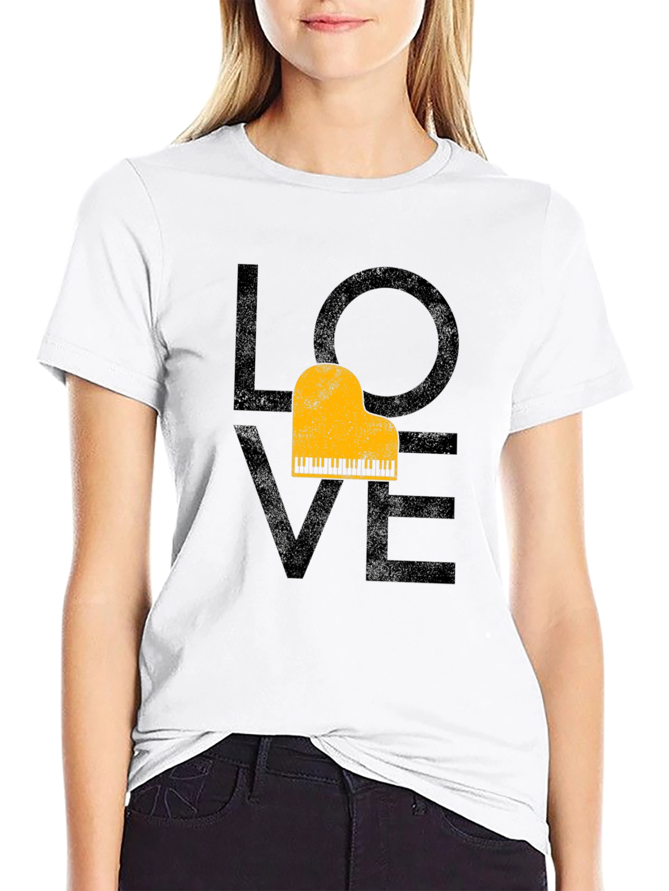Love Piano Graphic T-Shirt