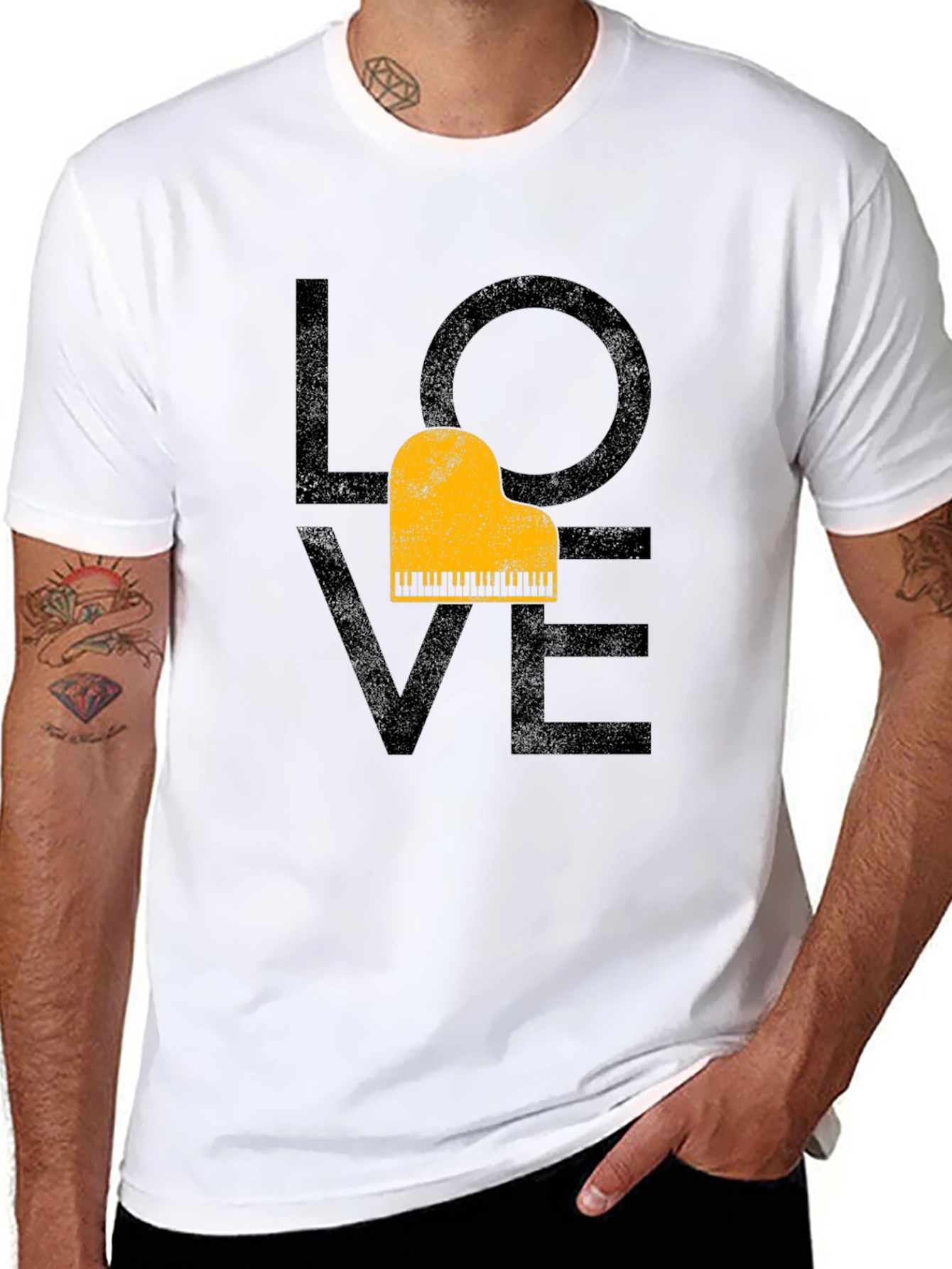 Love Piano Graphic T-Shirt