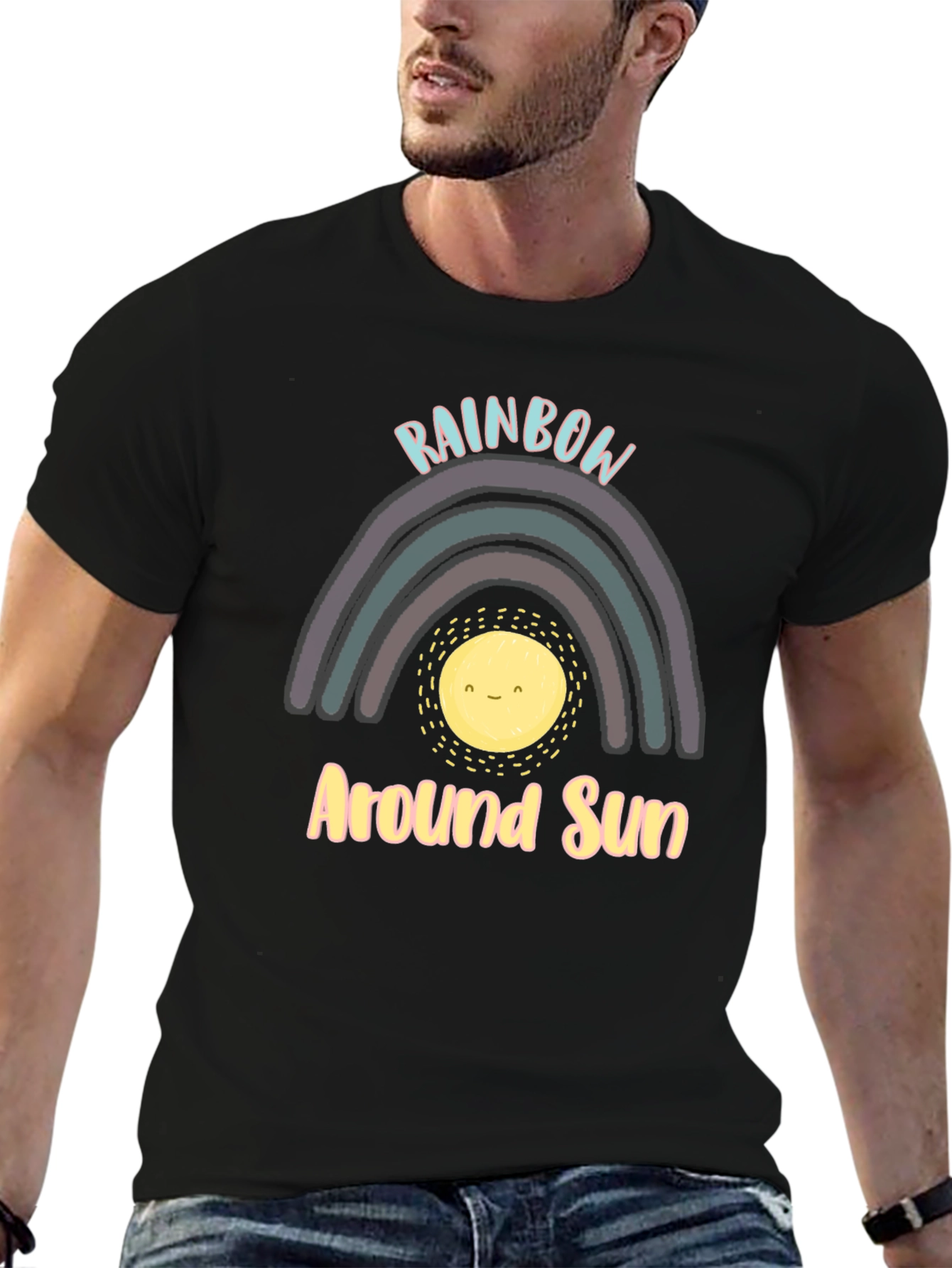 Rainbow Around Sun Graphic T-Shirt